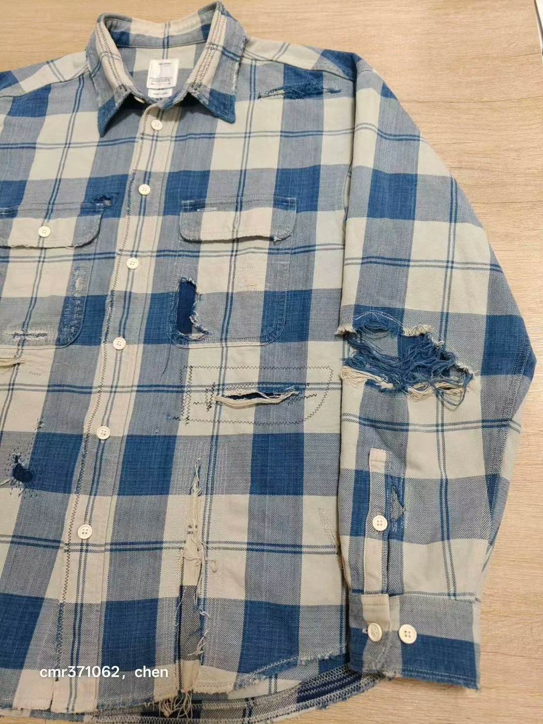 VISVIM 21SS LUMBER CHECK L/S CRASH — back