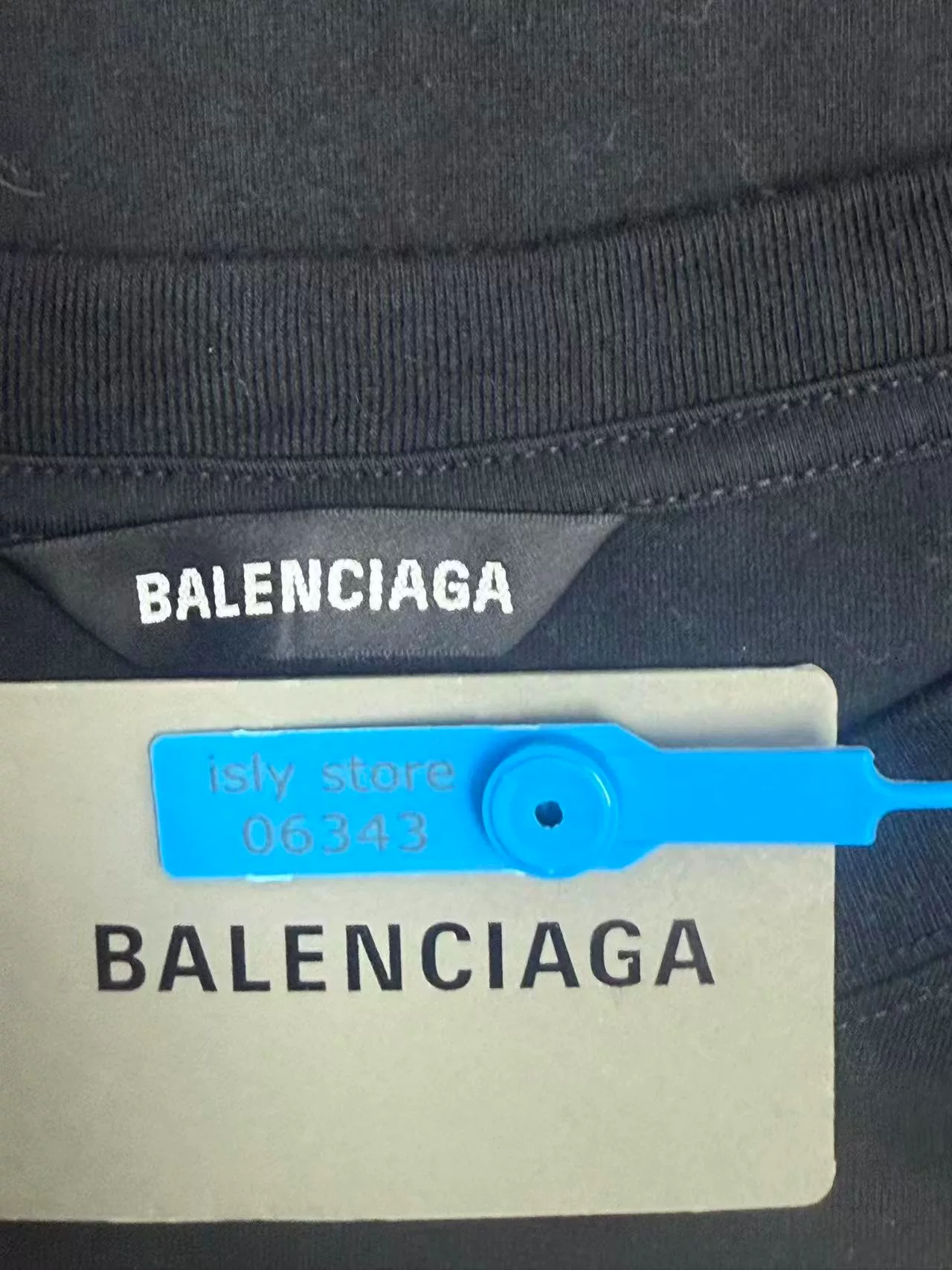 Balenciaga Multilingual Print Short-Sleeve Tee — back