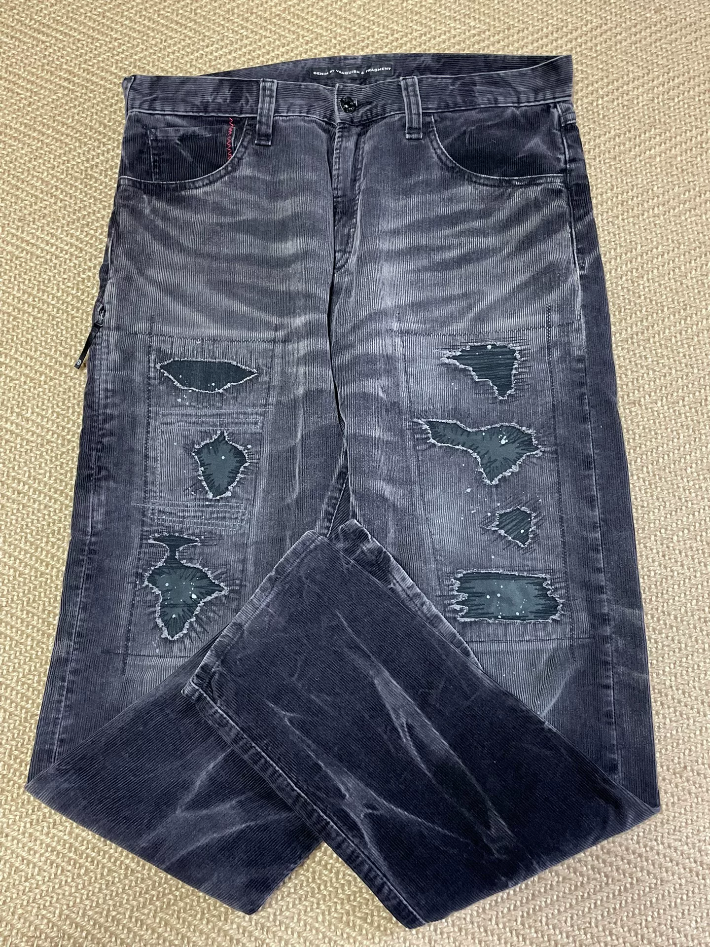 Vanquish & Fragment Corduroy Heavy Wash Pants — detail