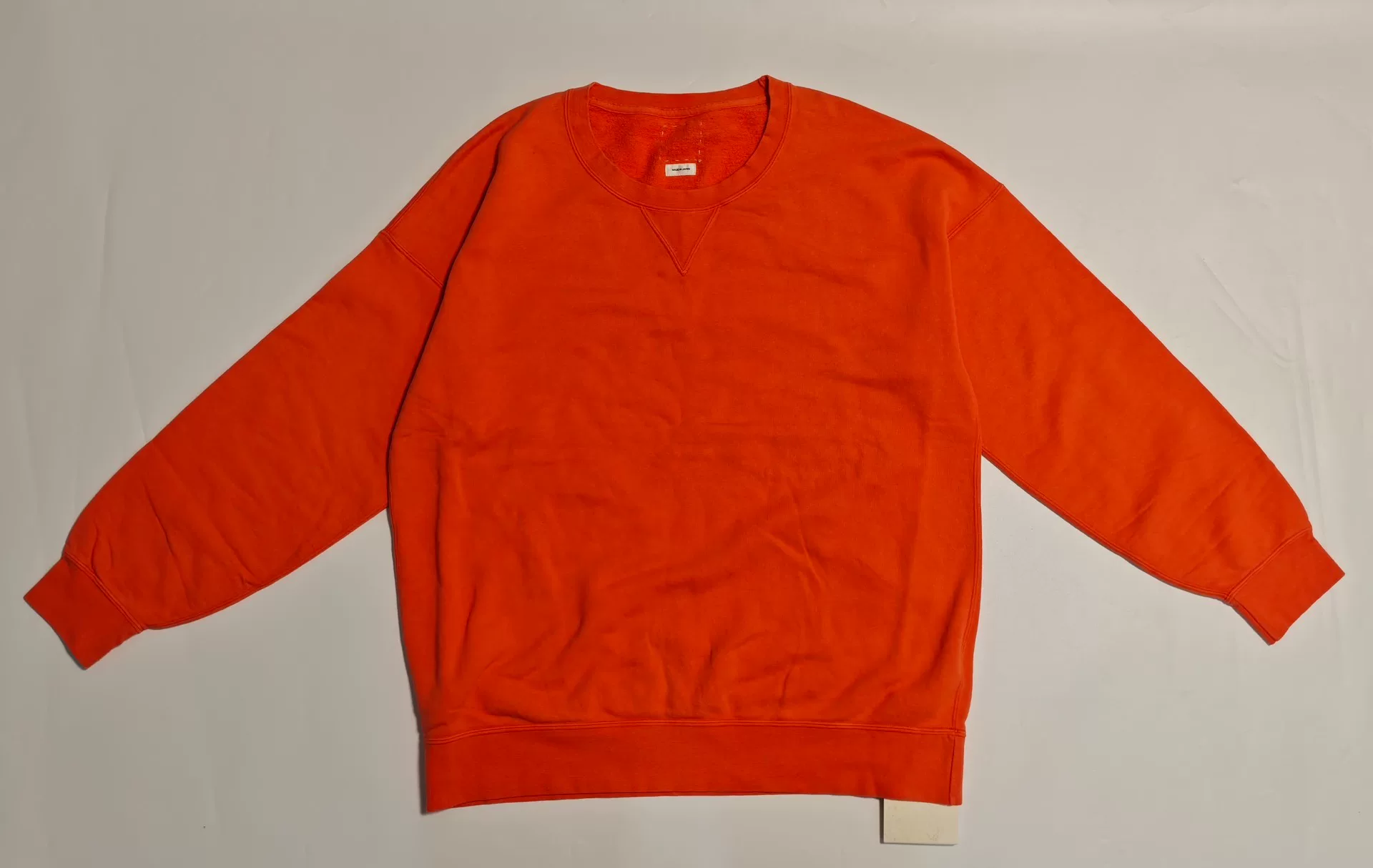 VISVIM Orange Terry Cloth Crewneck