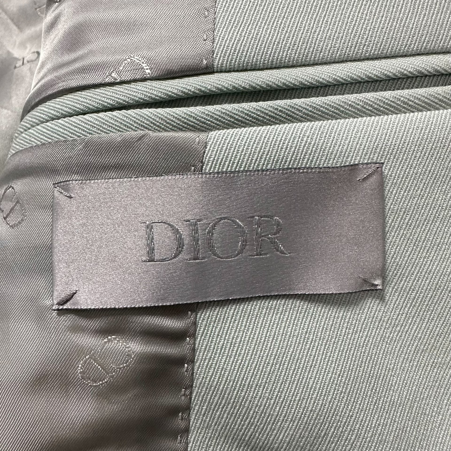 Dior Light Blue Peaked Lapel Short Jacket — detail