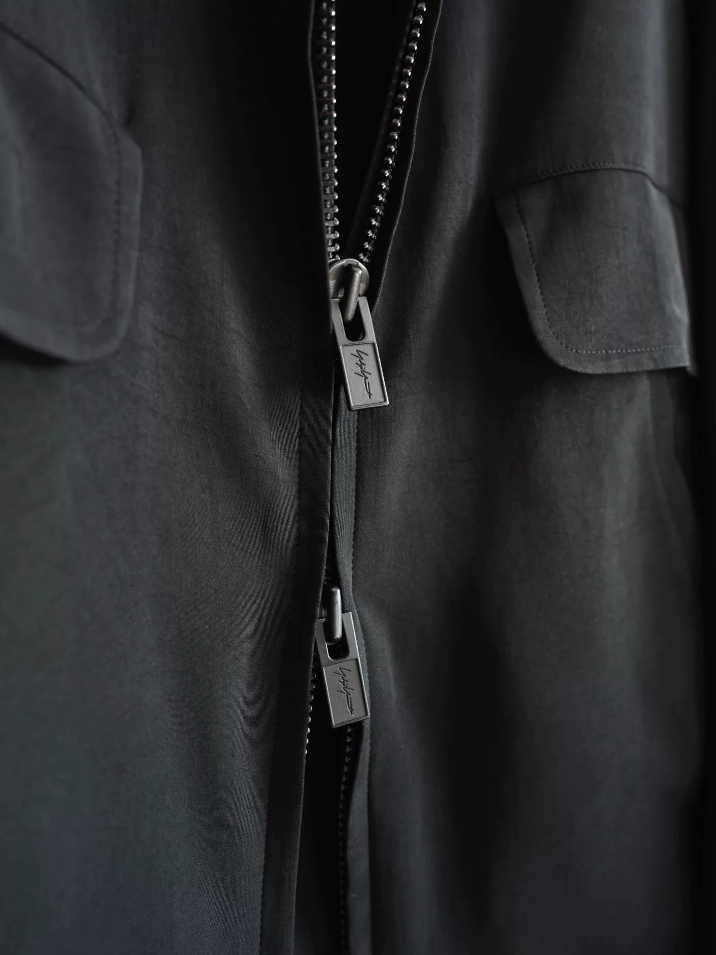 Yohji Yamamoto 24SS Zip Triacetate Jacket — back