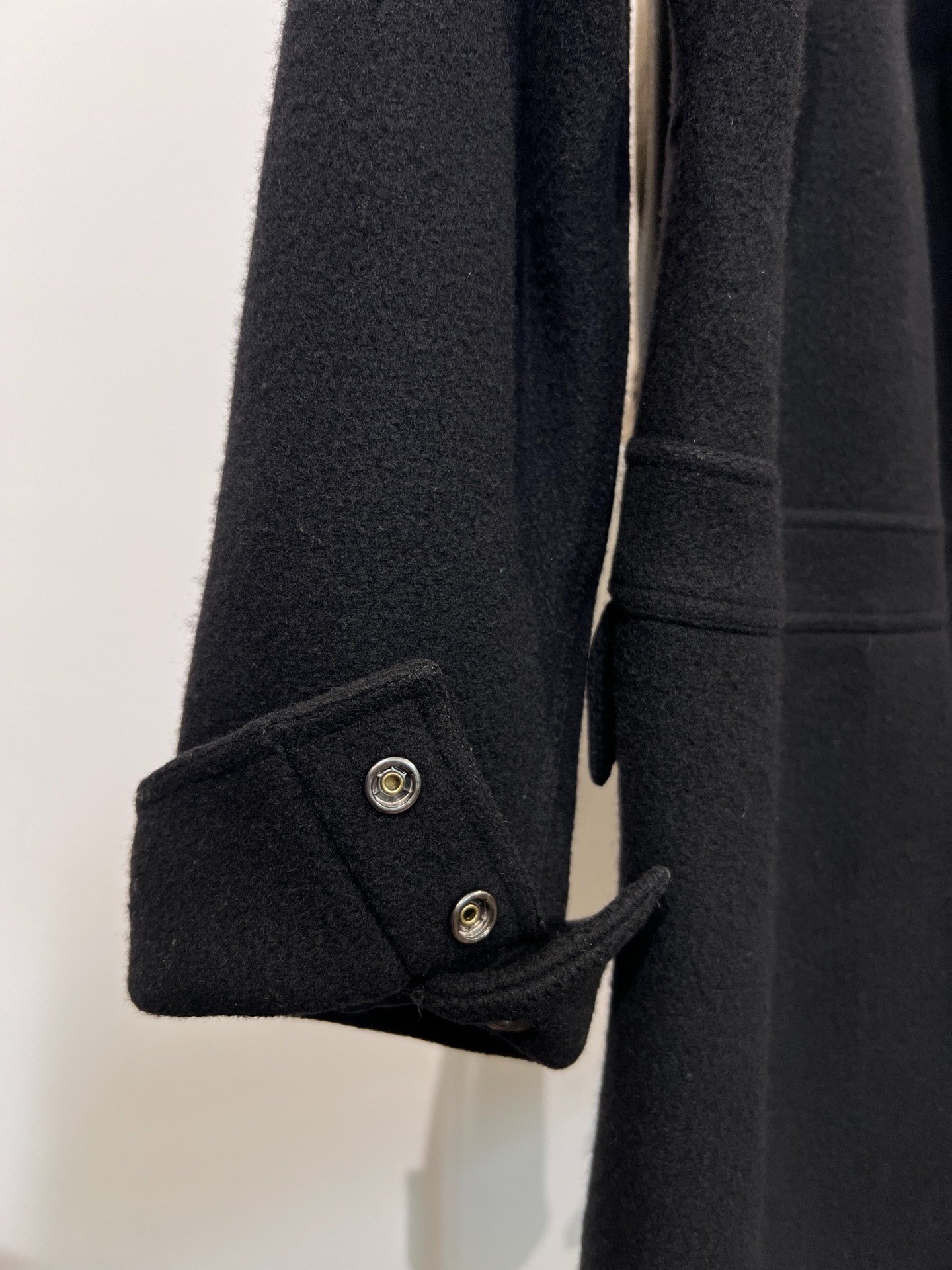 Rick Owens Wool Mid-Length Hooded Coat — back