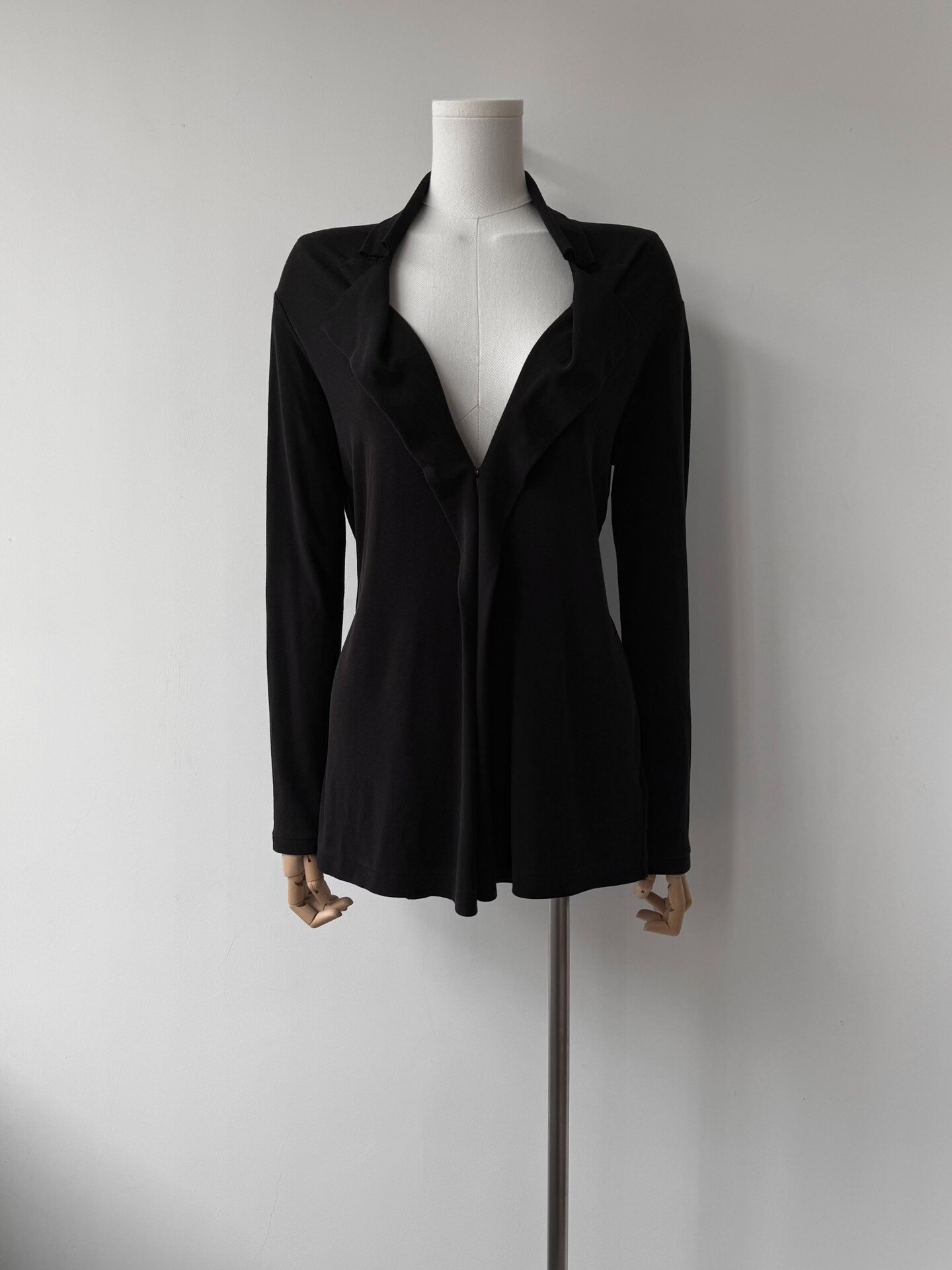 Yohji Yamamoto 19SS Asymmetric Cotton Cardigan — front