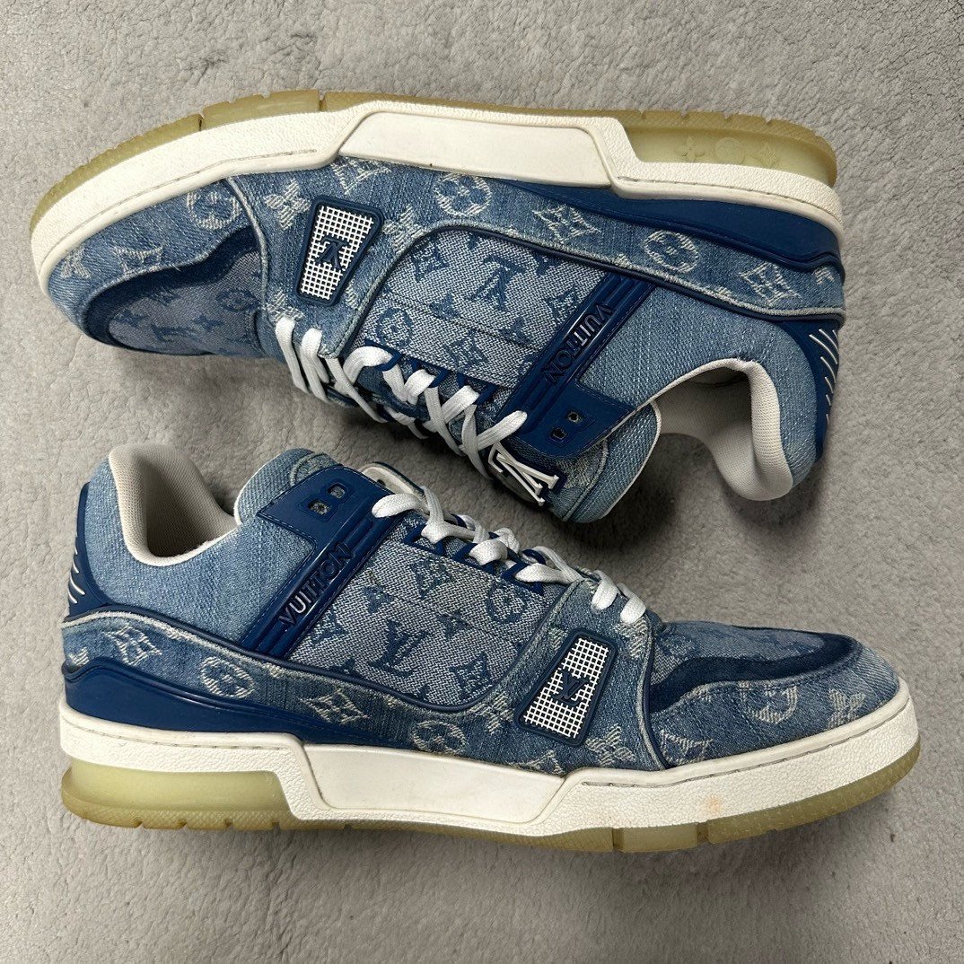 Louis Vuitton LV Trainer Blue Denim — back