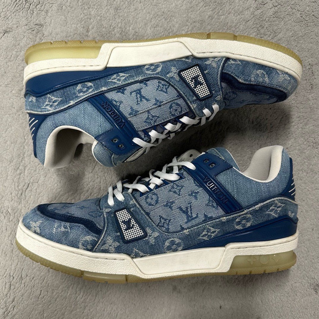 Louis Vuitton LV Trainer Blue Denim — label