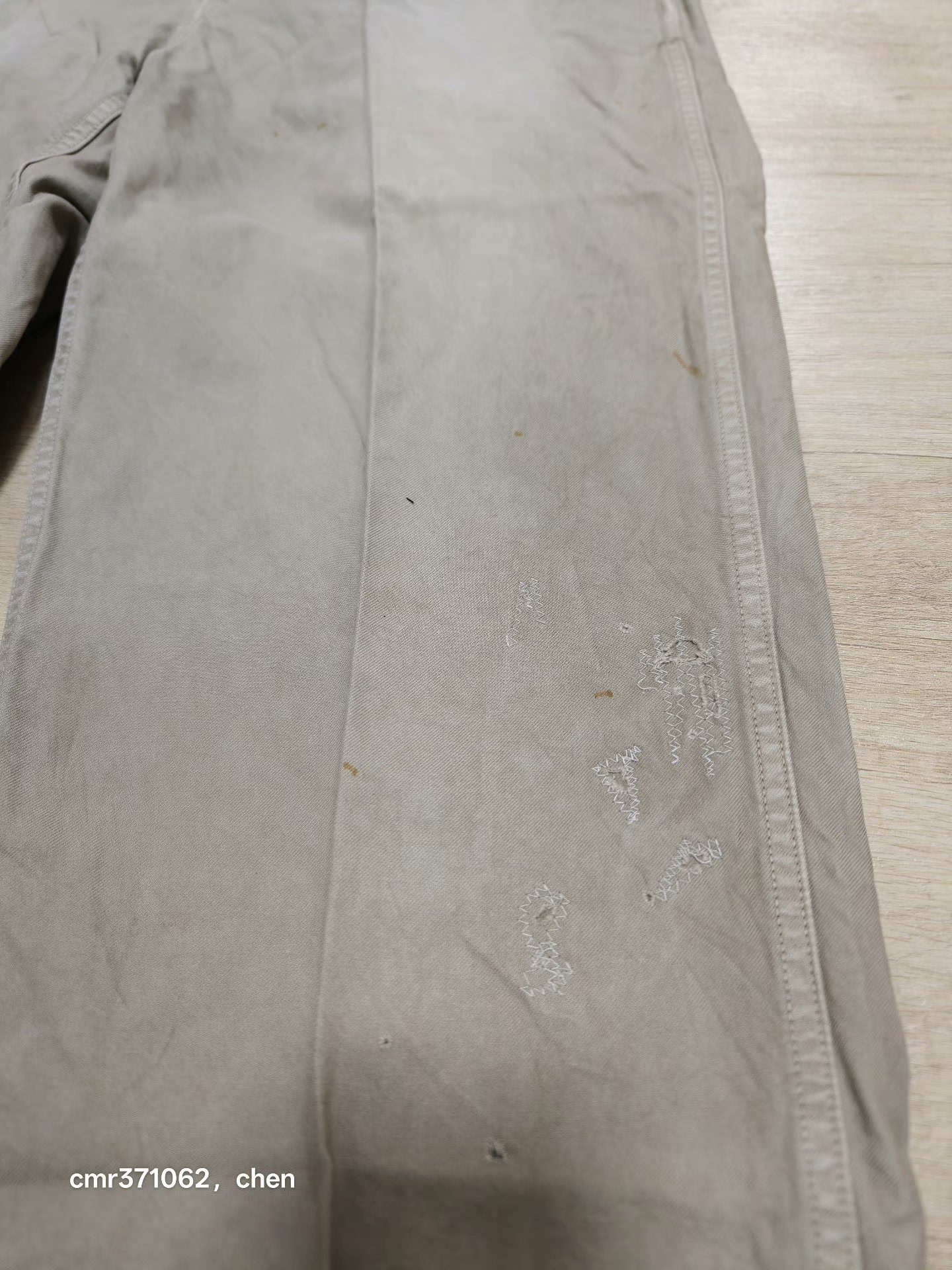 VISVIM 24AW WIDE CHINO PANTS CRASH — detail