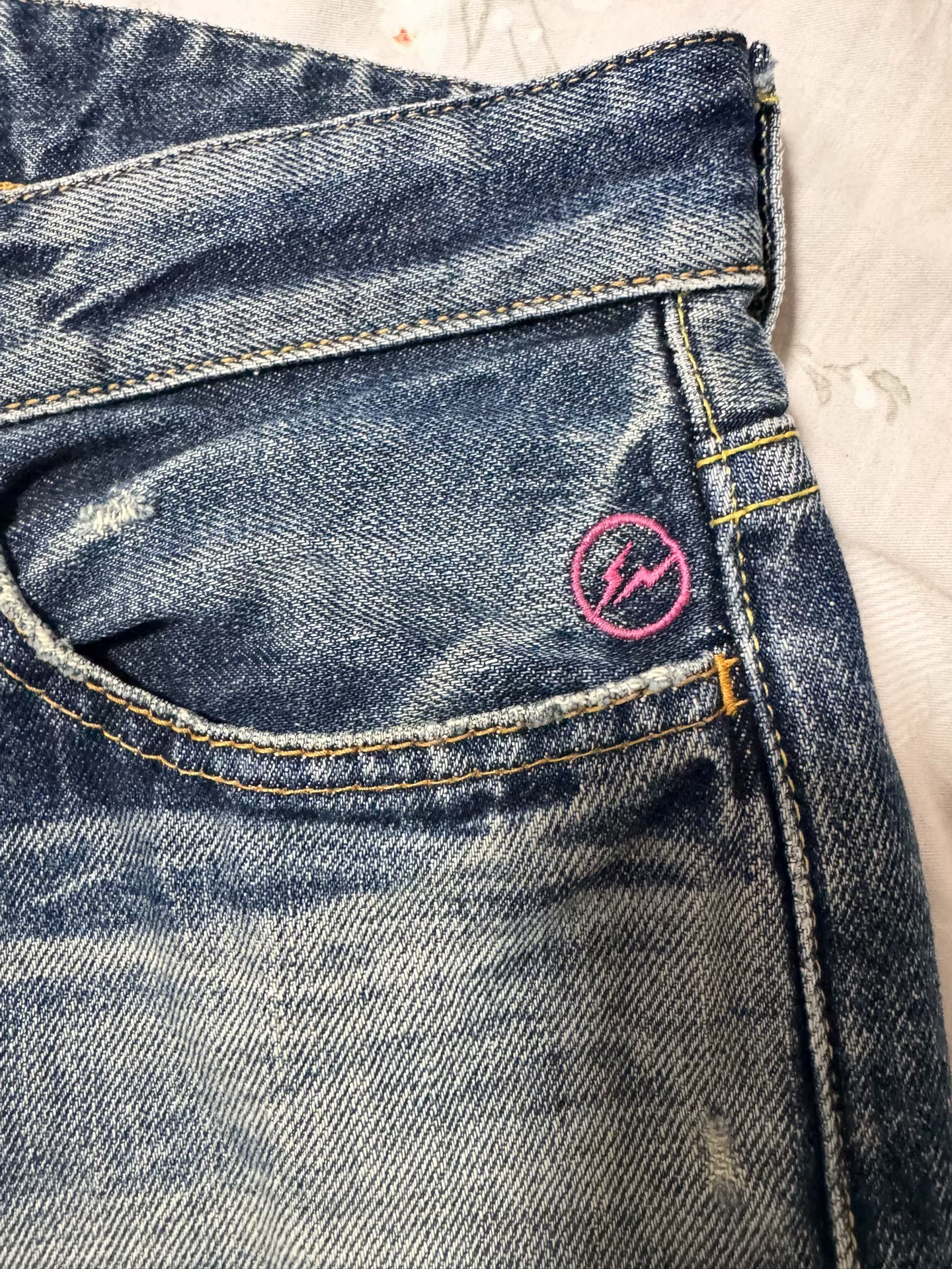 Vanquish Fragment Design Lightning Wash Jeans — back