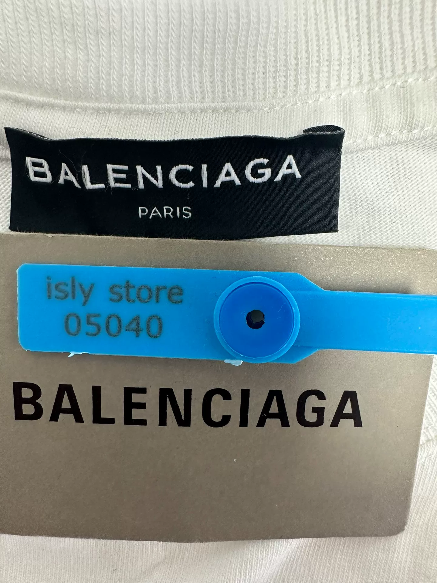 Balenciaga Letter Print Crewneck T-Shirt — back