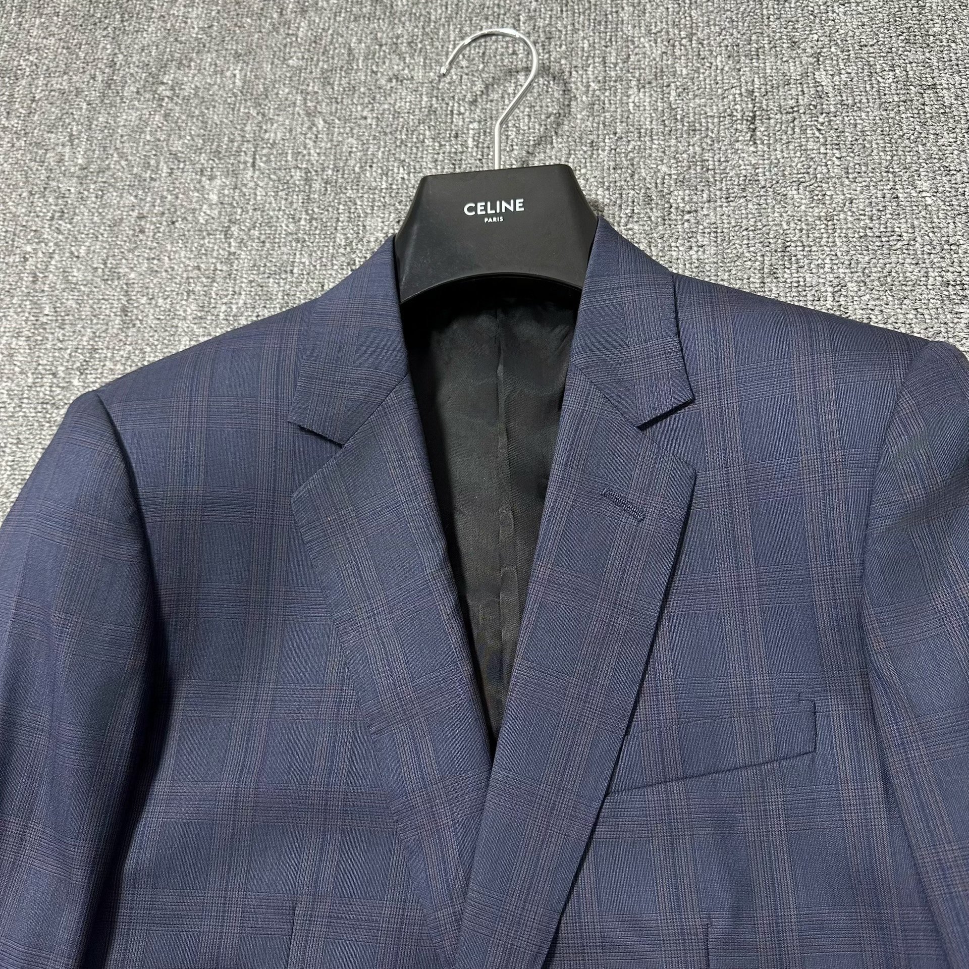 Dior Midnight Blue Checkered Blazer — front