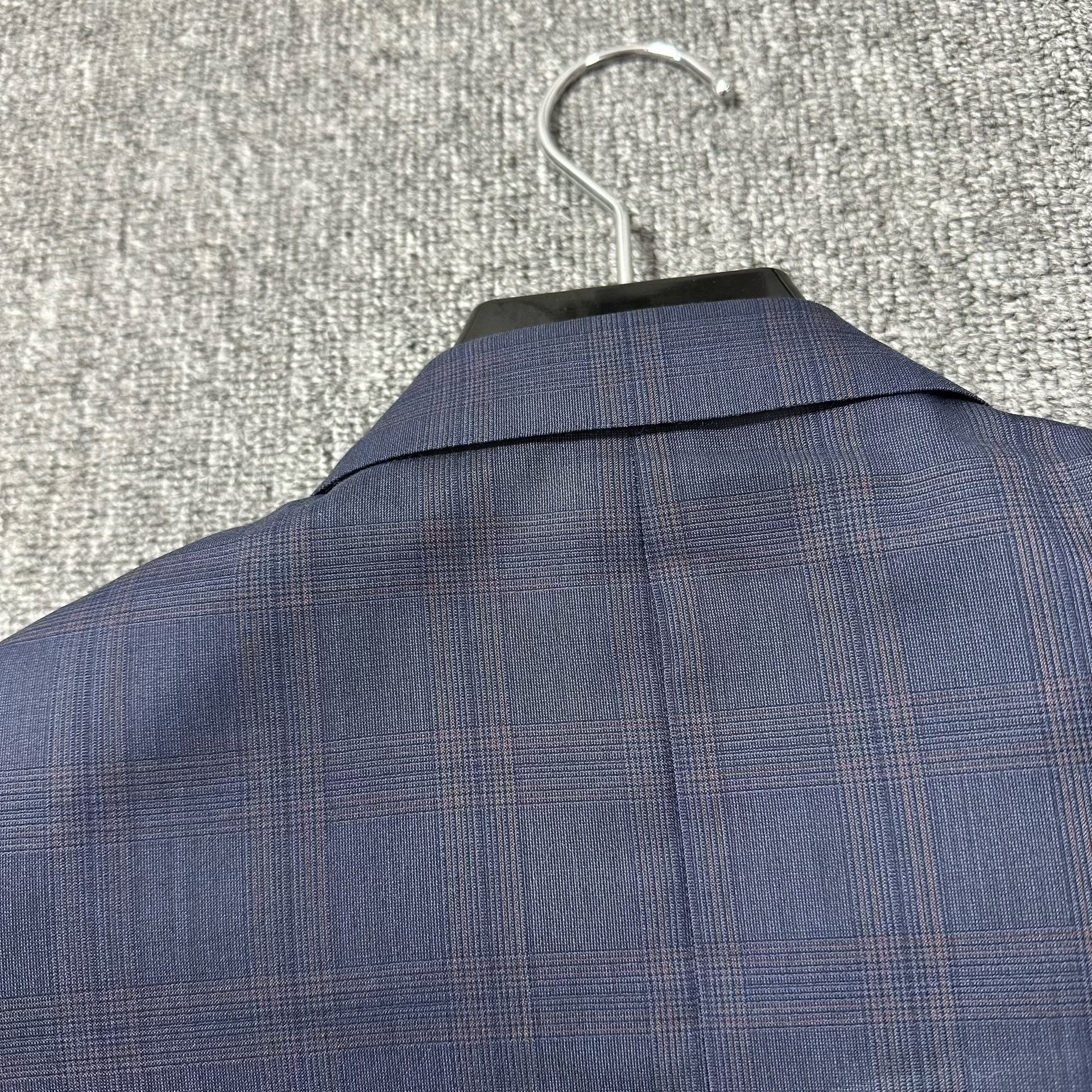 Dior Midnight Blue Checkered Blazer — back