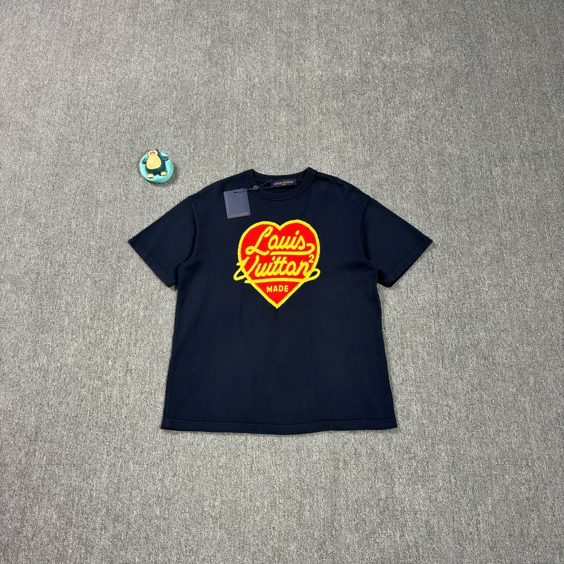 Louis Vuitton Nigo Navy Knit Short-Sleeve Top