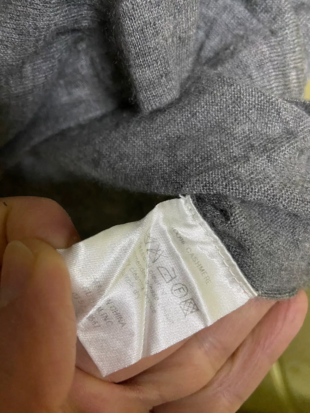 visvim Cashmere Crew Fisherman Sweater — label