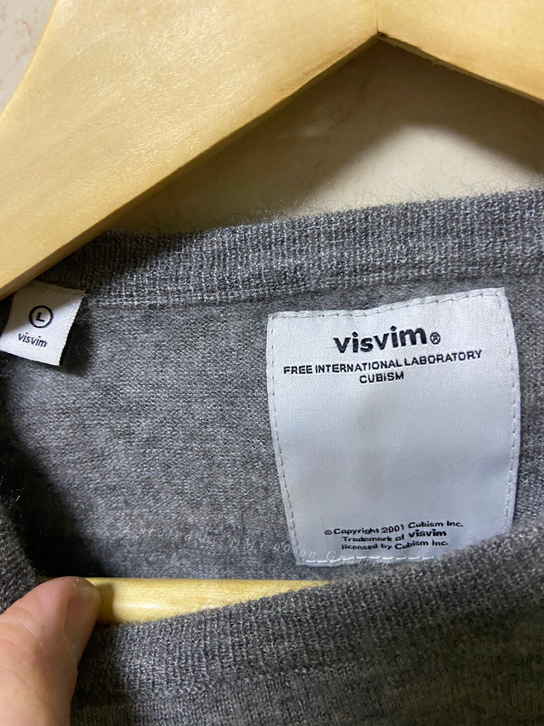 visvim Cashmere Crew Fisherman Sweater — back