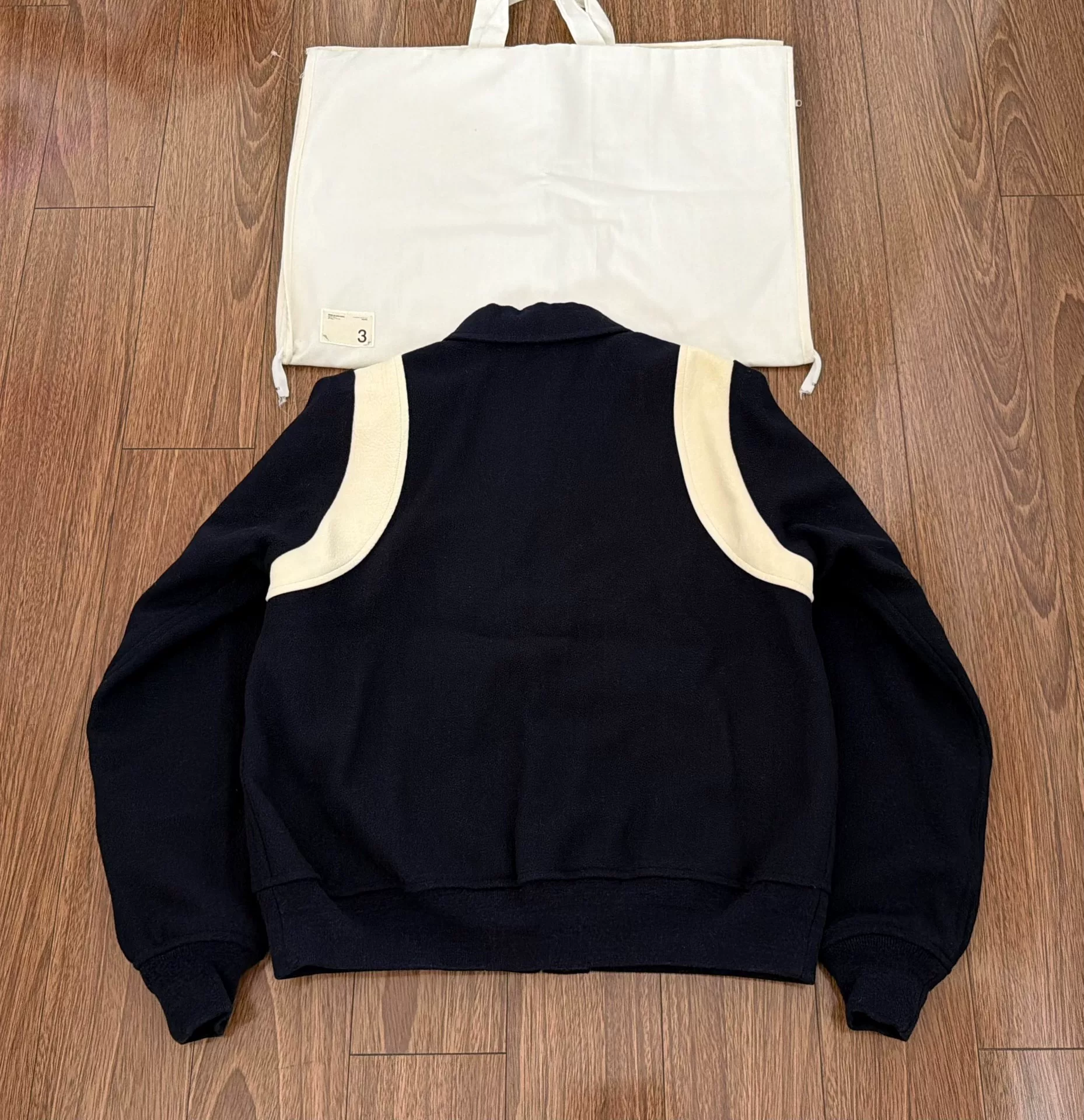VISVIM TROUPE JKT Vintage Tweed Reversible — back