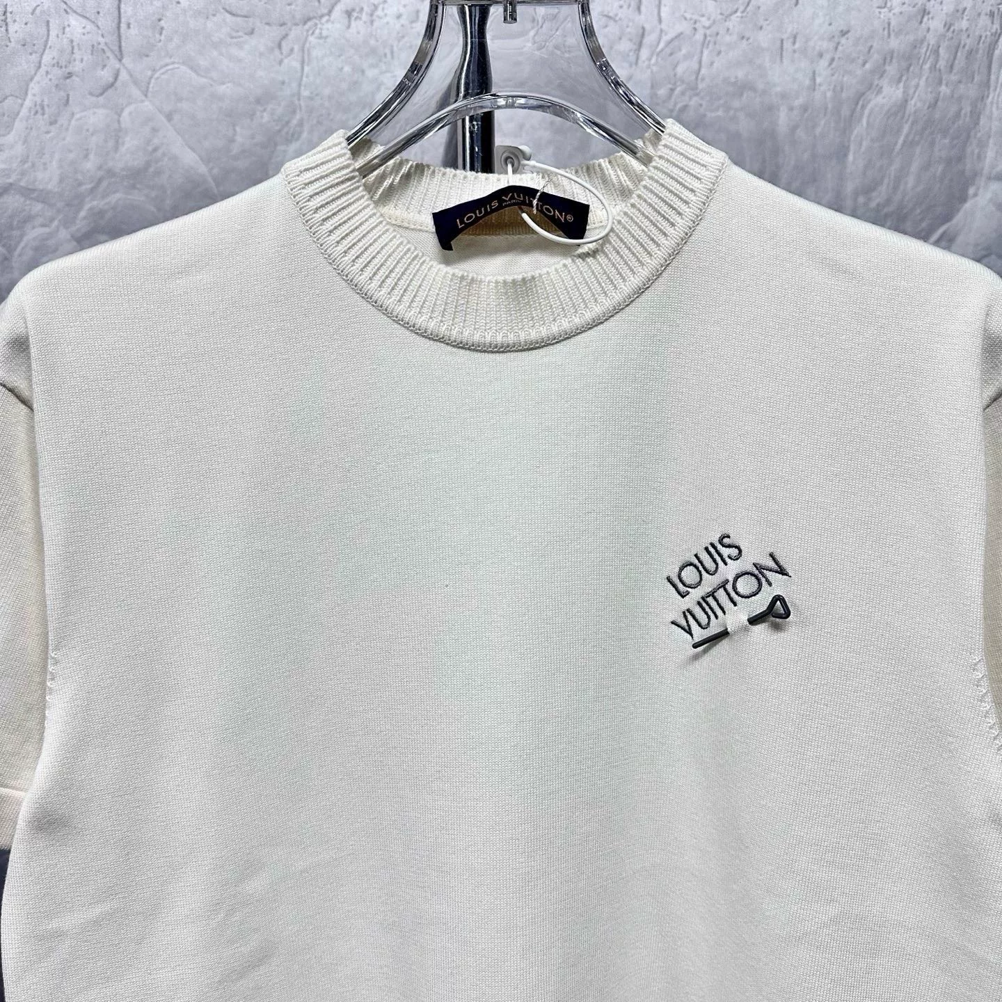 Louis Vuitton SS24 Pin Letter Embroidery Knit Tee — front