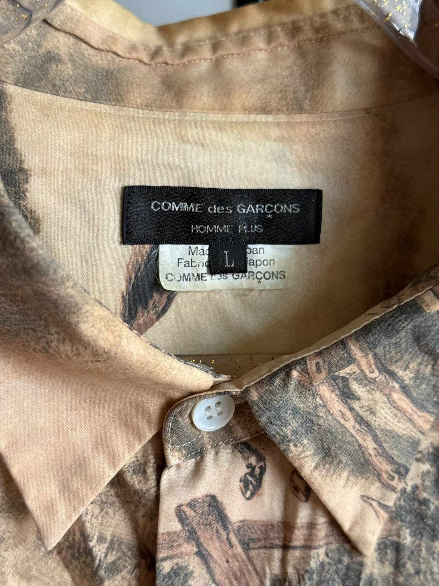 COMME des GARÇONS Homme Plus Hunting Print Shirt — label