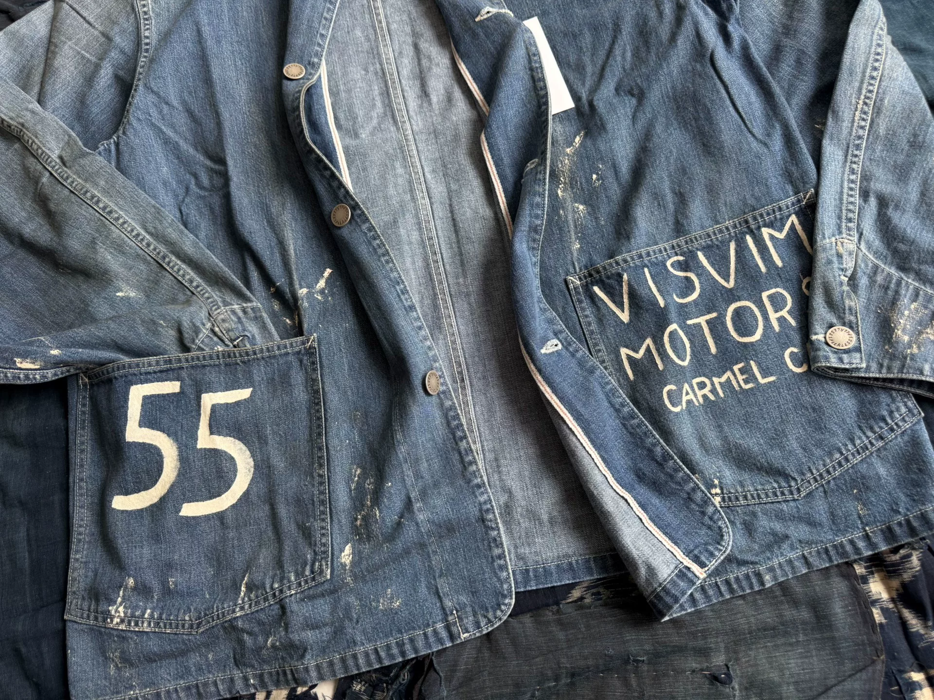 VISVIM 25SS Distressed Denim Coverall Jacket — back
