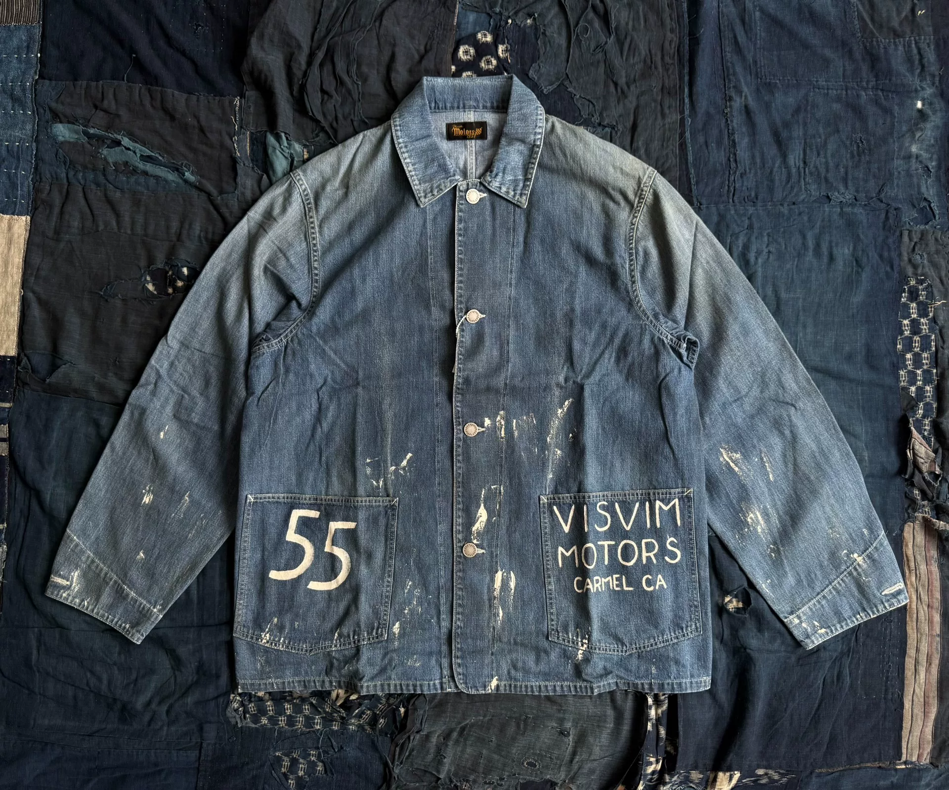 VISVIM 25SS Distressed Denim Coverall Jacket — front
