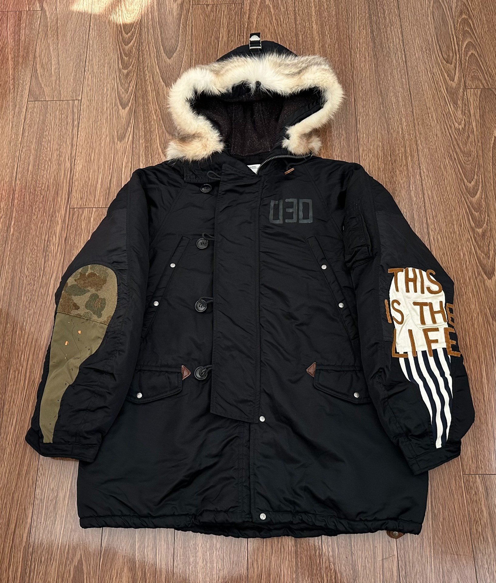 VISVIM VALDEZ COLLAGE 19AW Wolf Fur Jacket