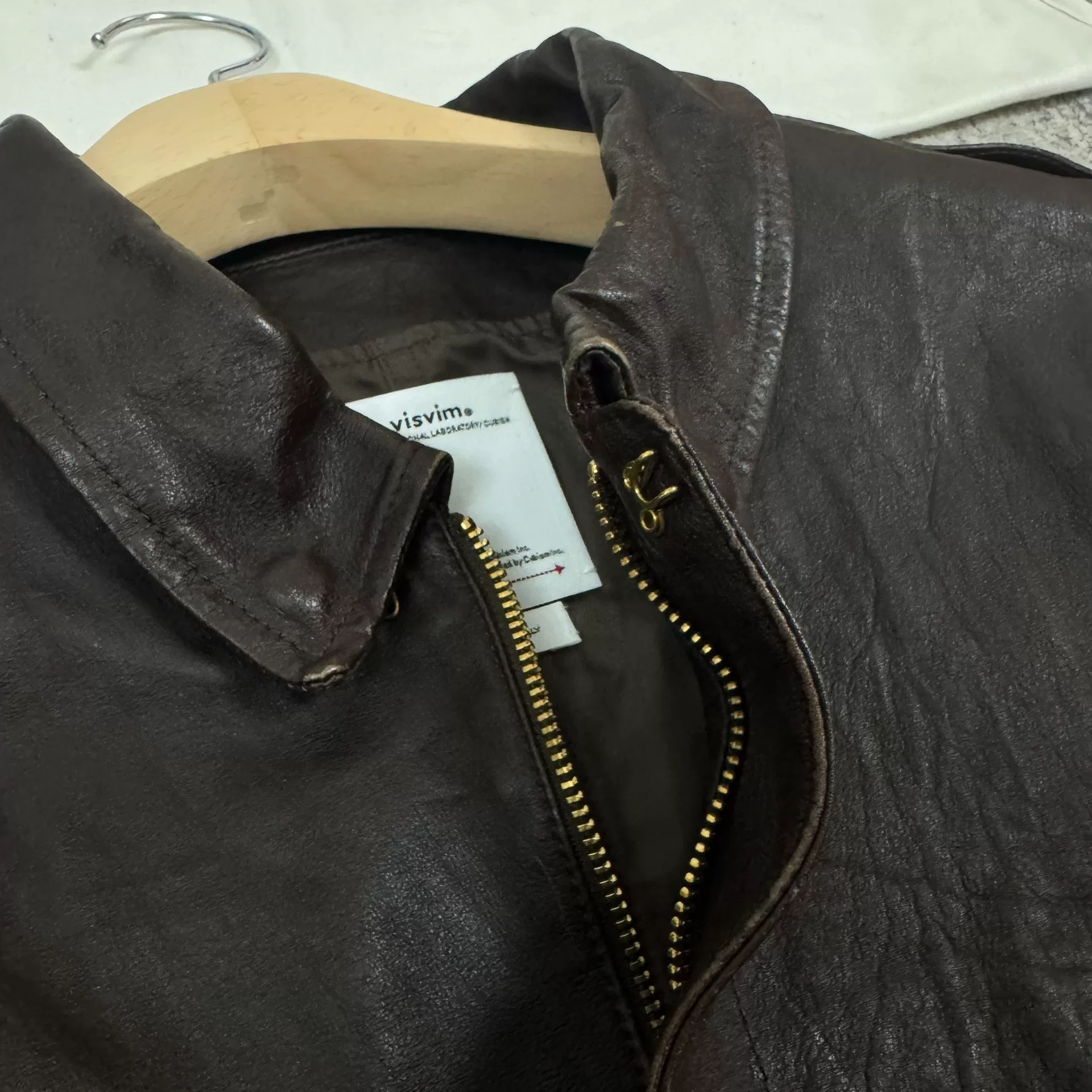 VISVIM 25SS ELMENDORF Kangaroo Leather JKT — label