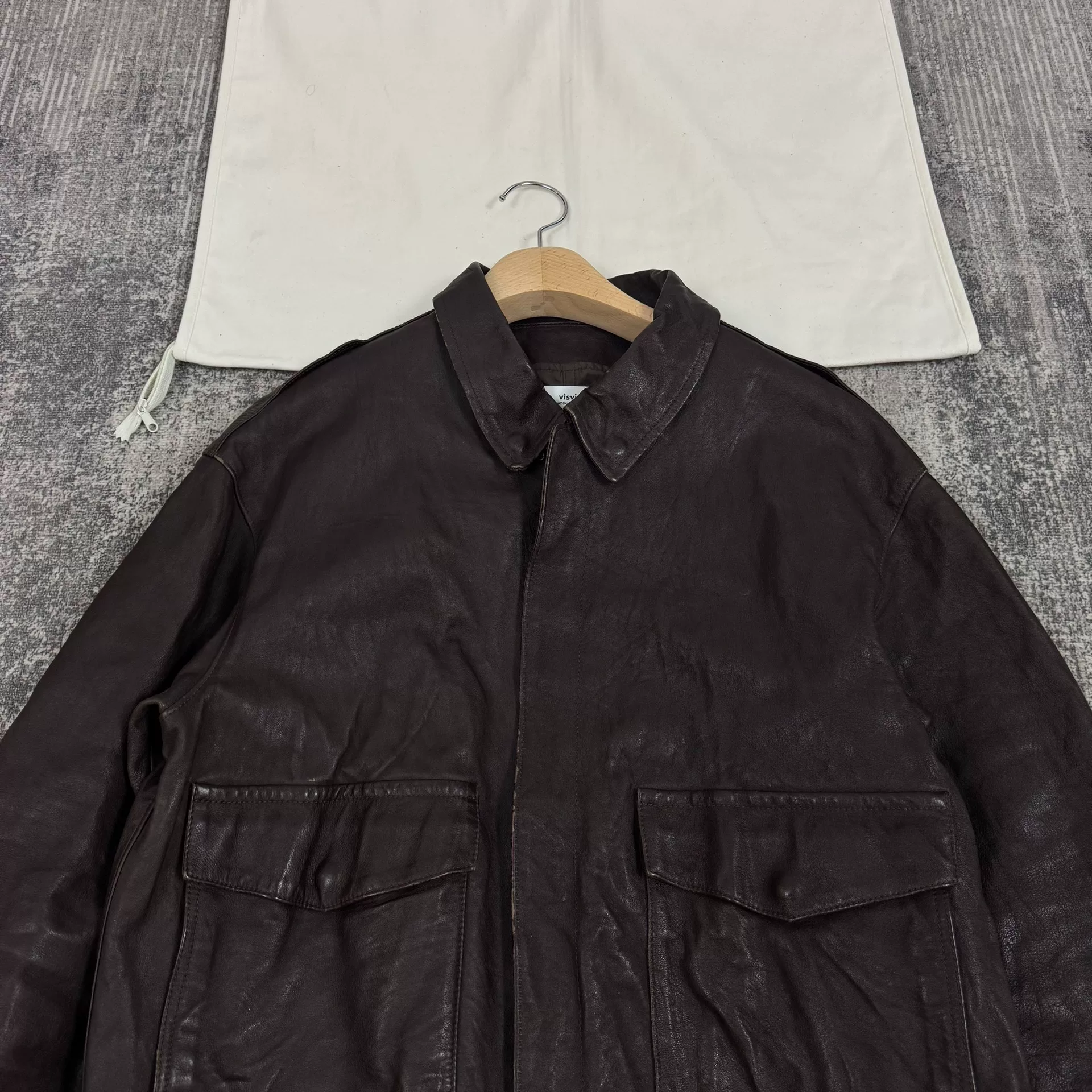 VISVIM 25SS ELMENDORF Kangaroo Leather JKT — back