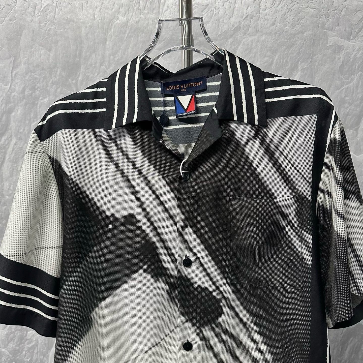 Louis Vuitton FW24 Abstract Print Silk Shirt — front