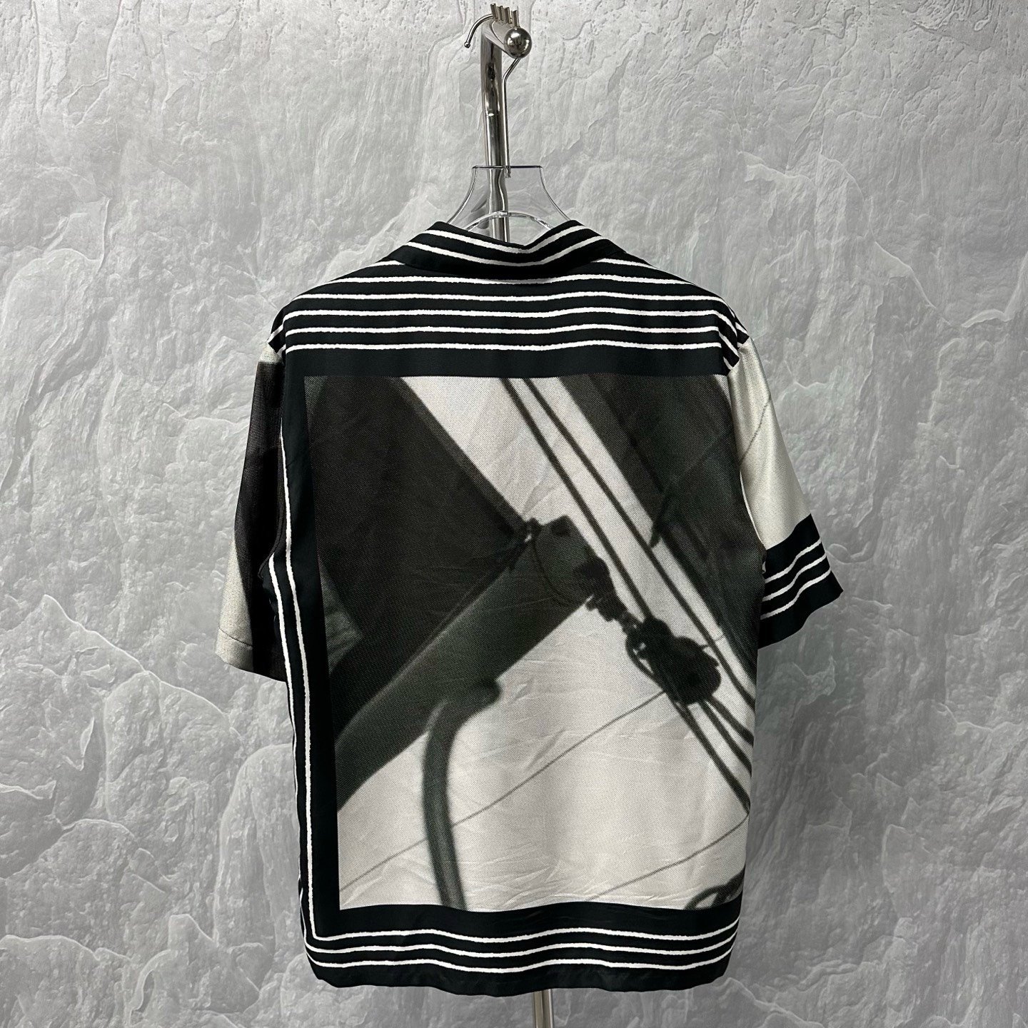 Louis Vuitton FW24 Abstract Print Silk Shirt — back