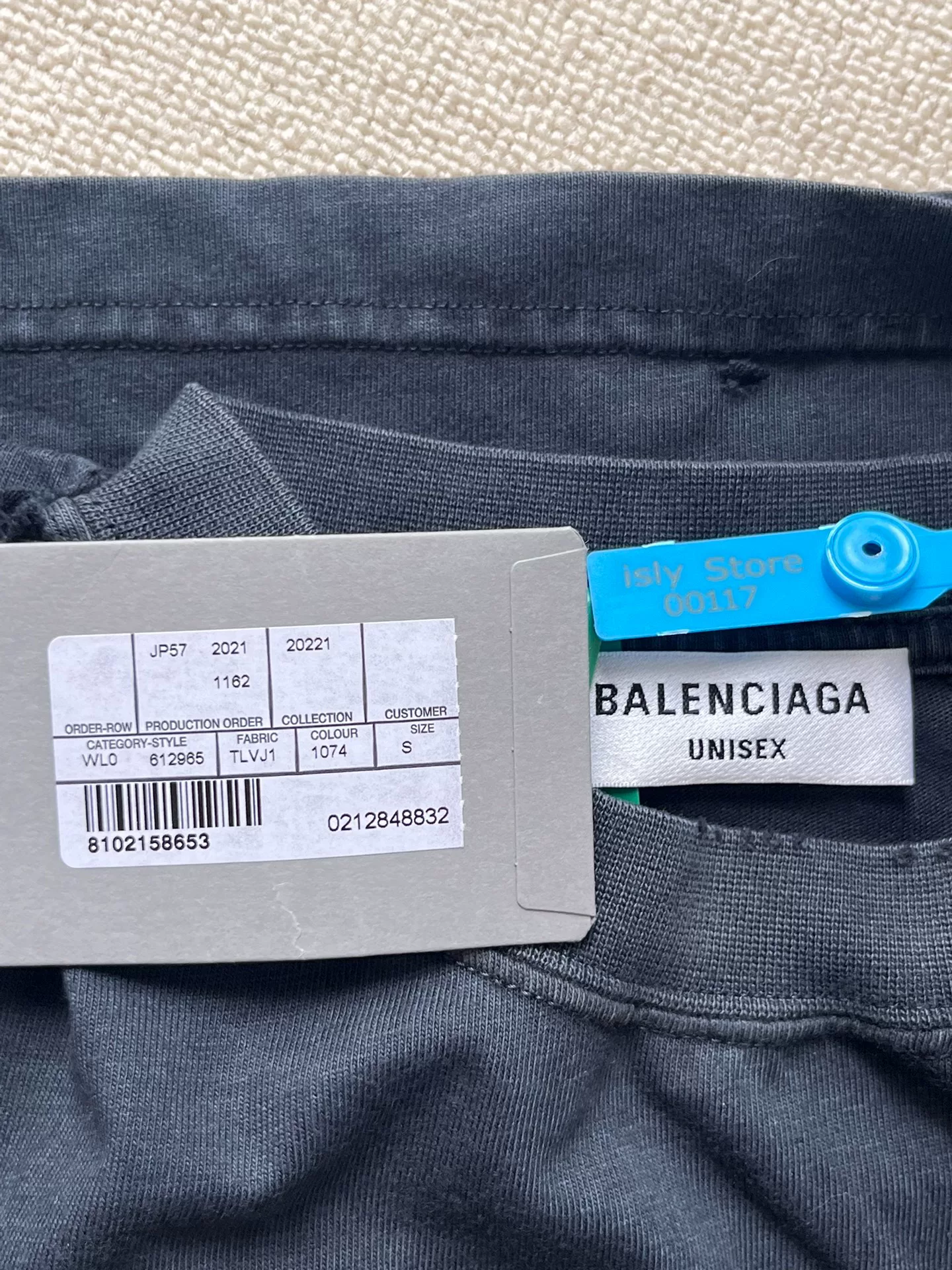Balenciaga SS22 BB Logo Short-Sleeve T-shirt — back
