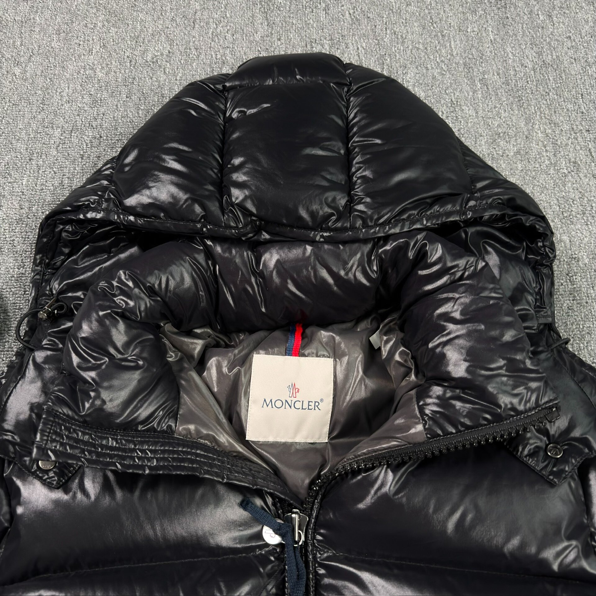Moncler Maya Black Puffer Jacket — detail