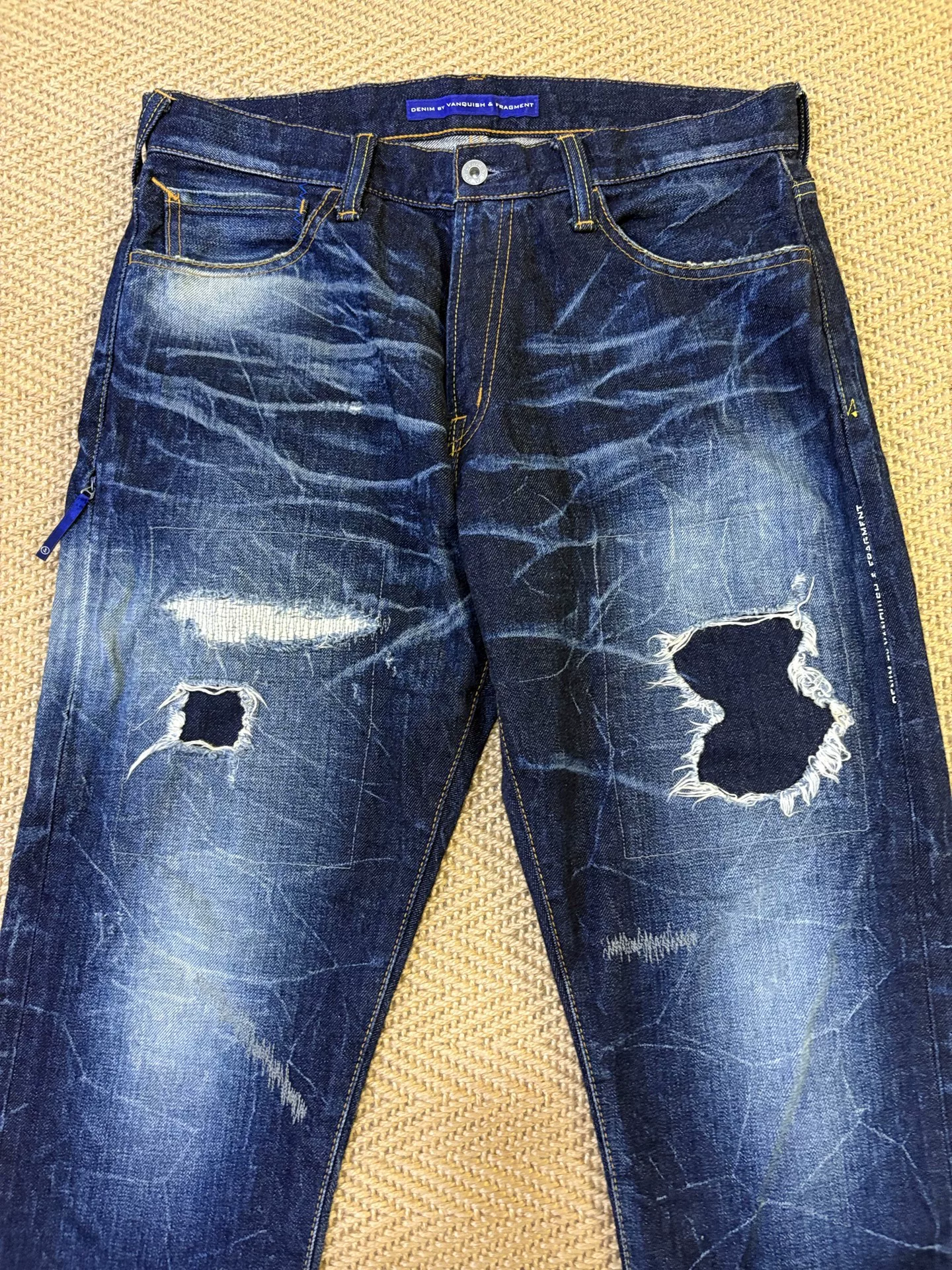 Vanquish & Fragment Distressed Denim Jeans — detail