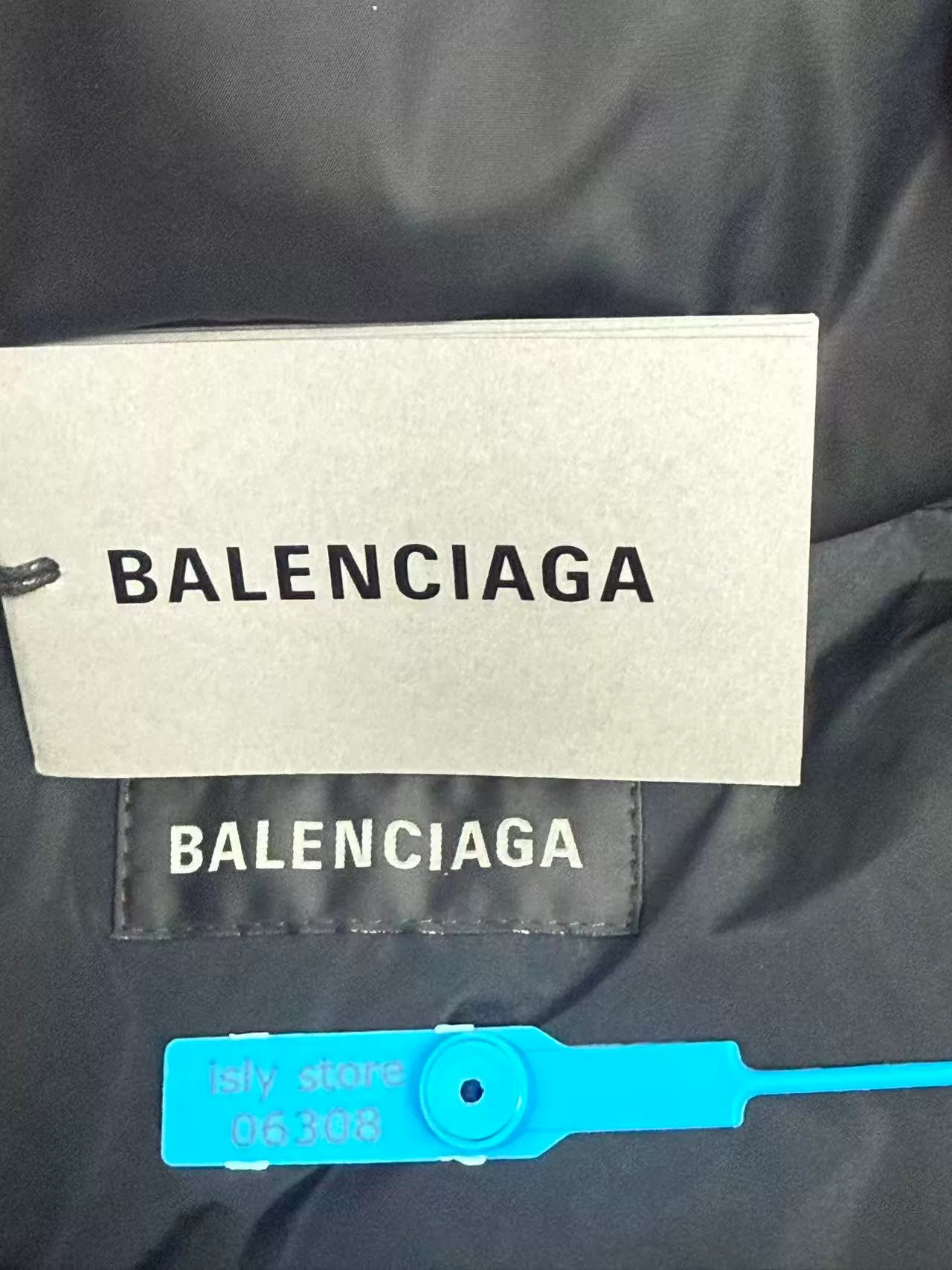Balenciaga Letter Print Puffer Jacket — back
