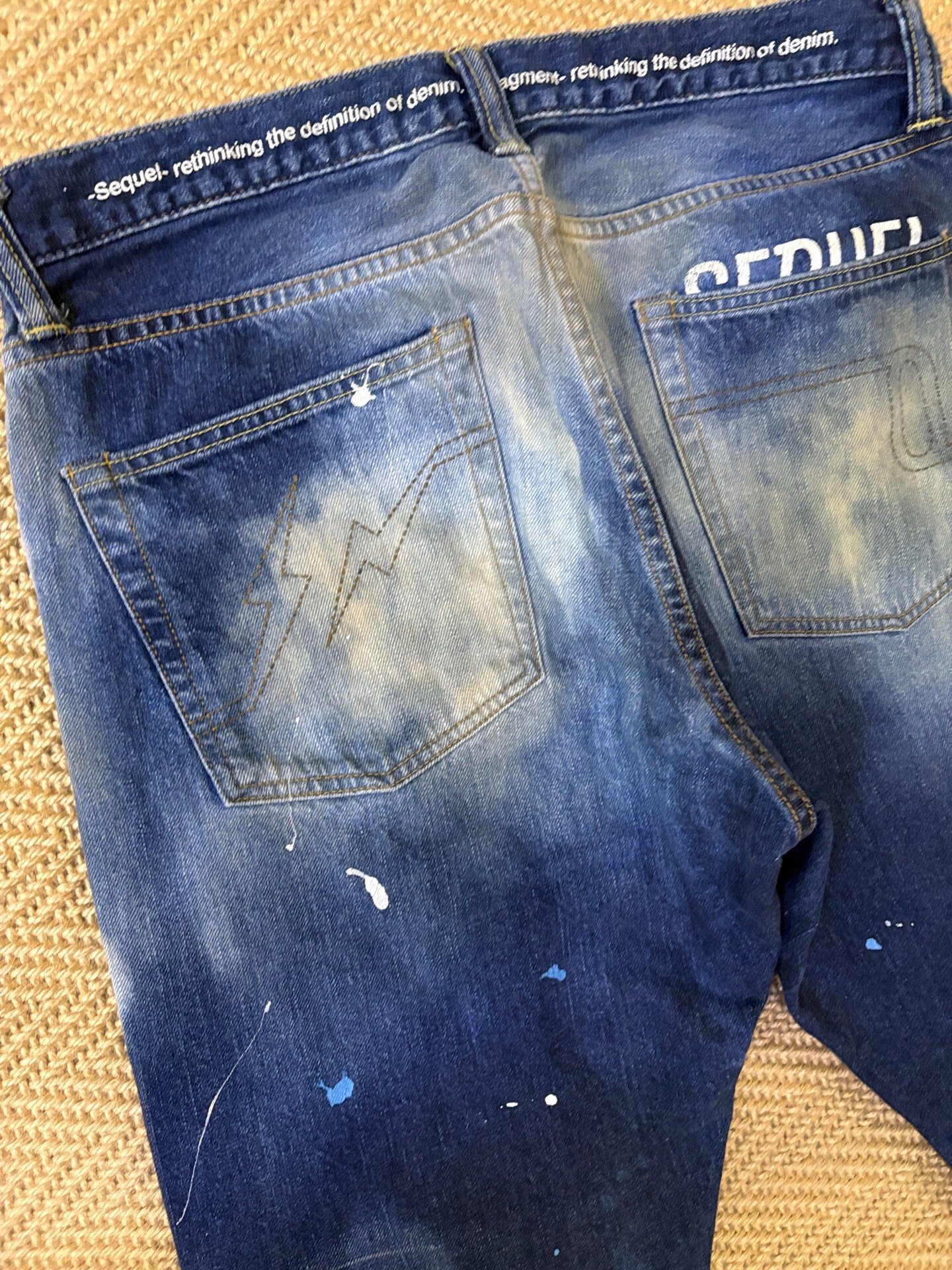 Fragment Destroyed Distressed Denim Pants — back