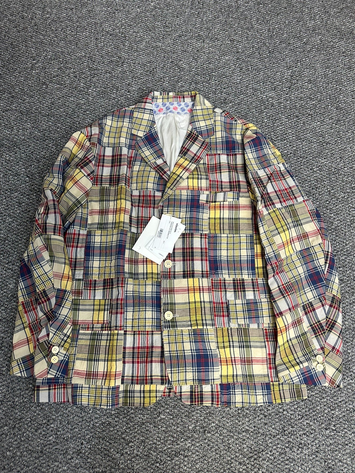 visvim bowen patchwork blazer