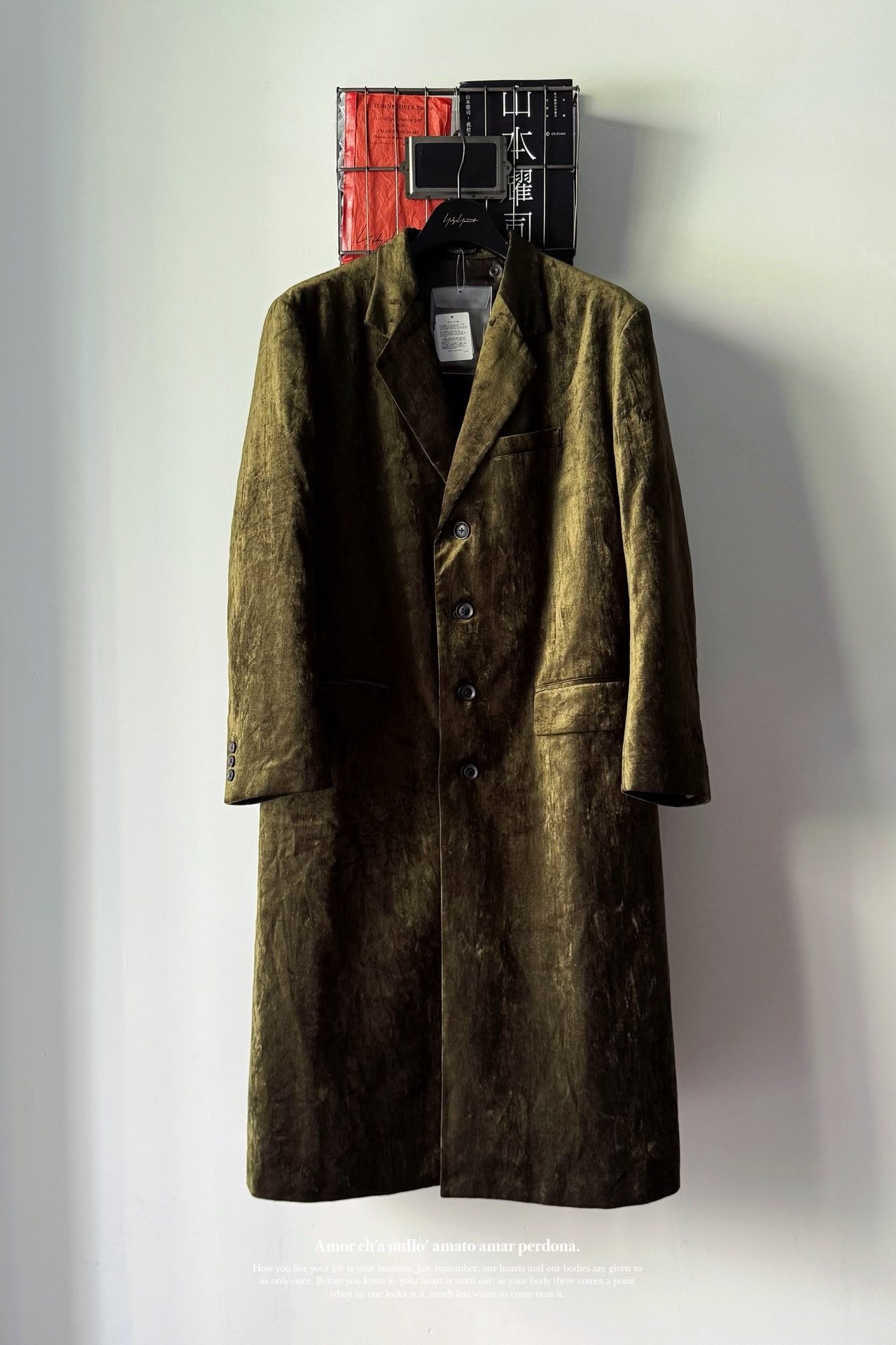 Yohji Yamamoto 25AW Velvet Coat — front