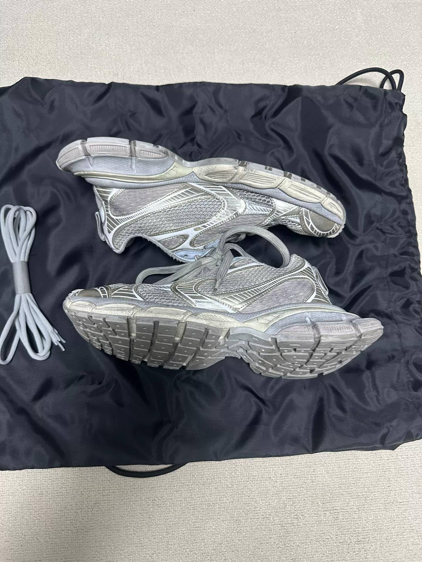 Balenciaga 3XL Low-Top Distressed Sneakers — back