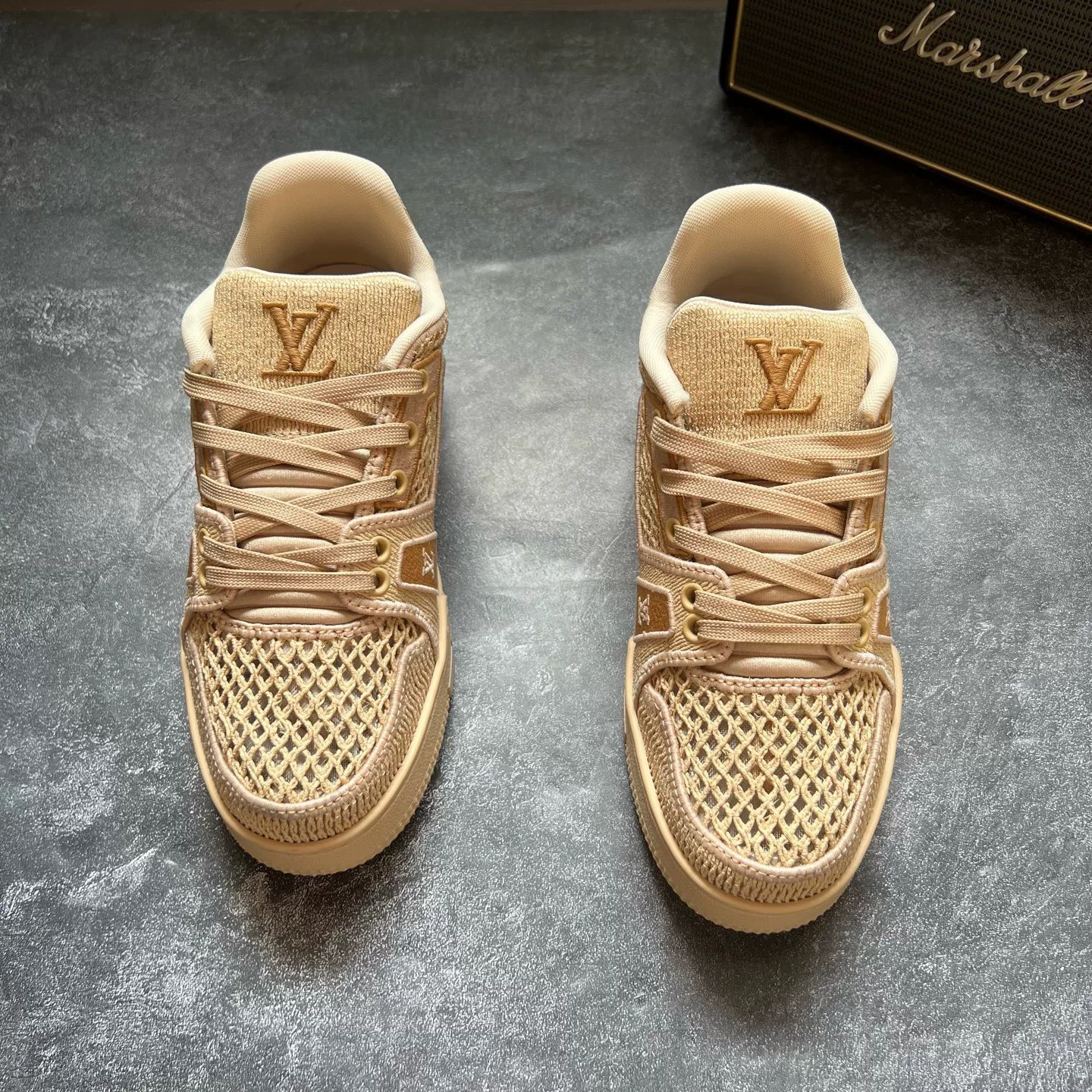 Louis Vuitton LV Trainer Raffia Woven Sneakers
