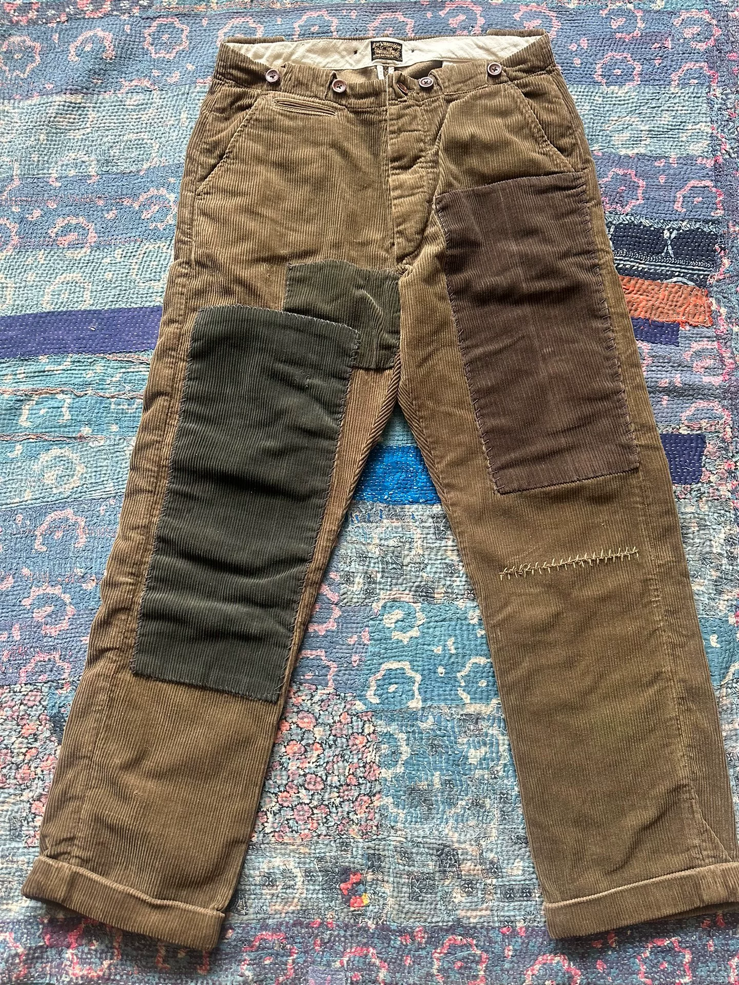 Levi's Brown Corduroy Patchwork Pants