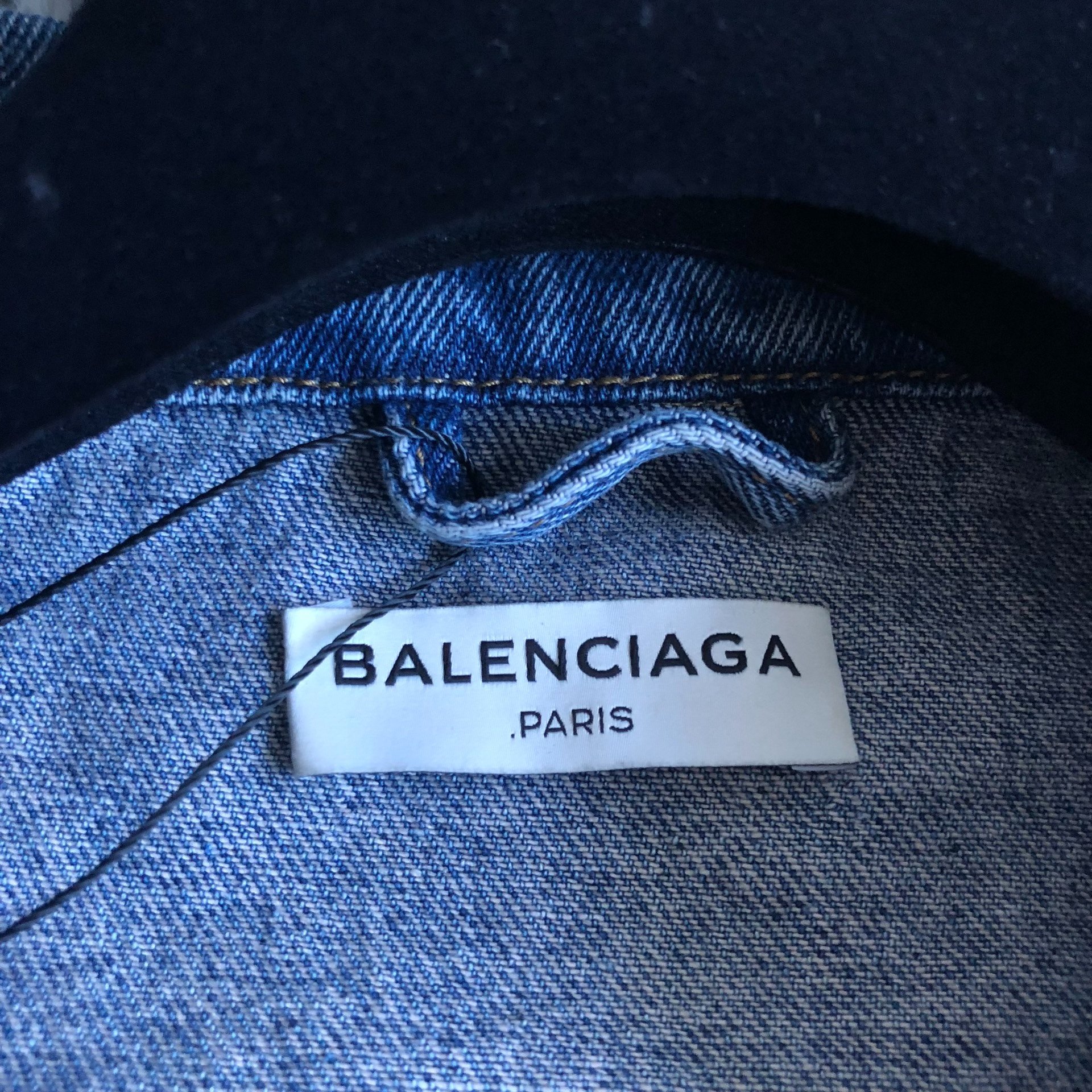 Balenciaga Double B Graffiti Denim Jacket — detail