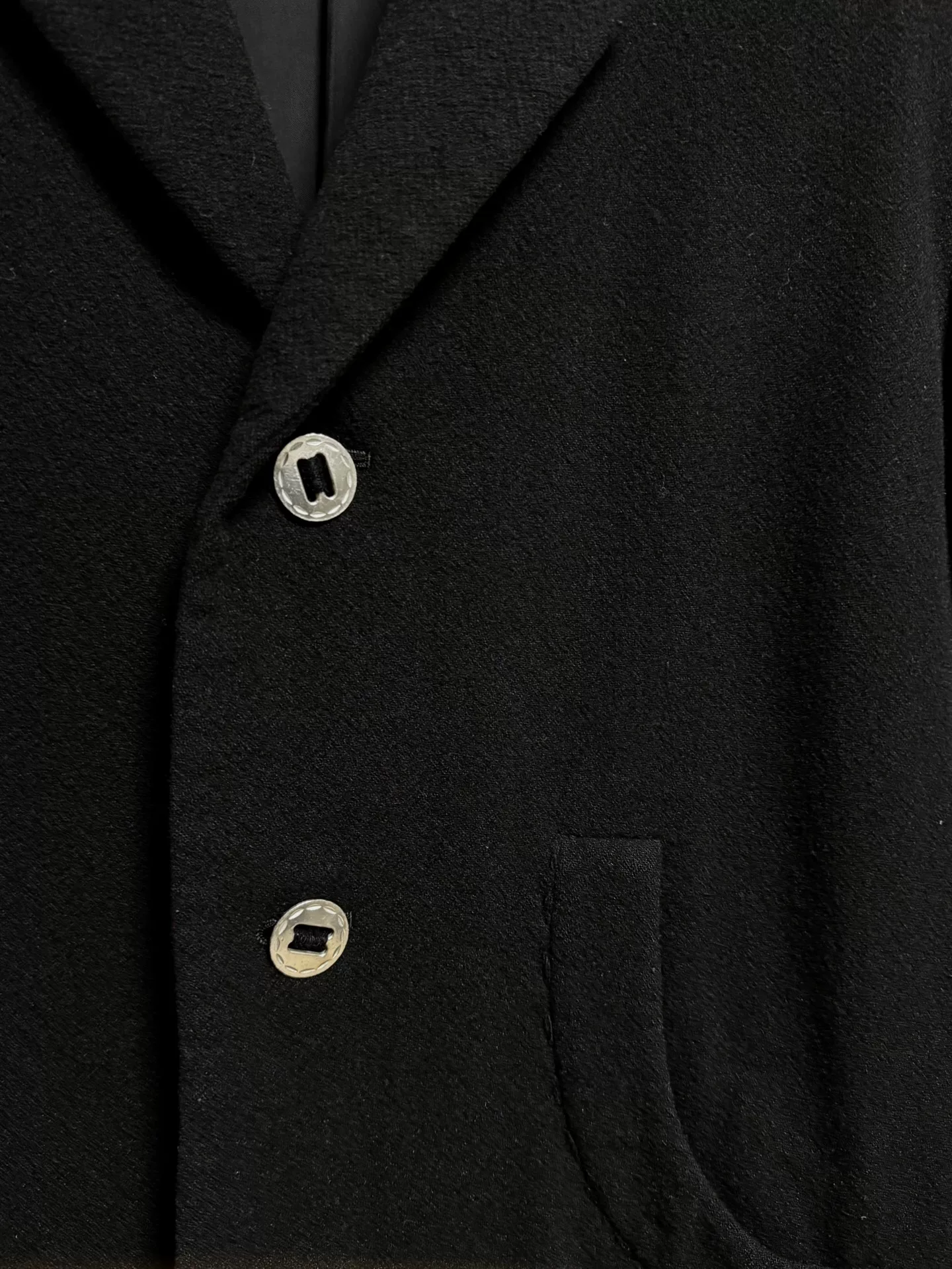 Yohji Yamamoto 05AW Silver Button Jacket — front
