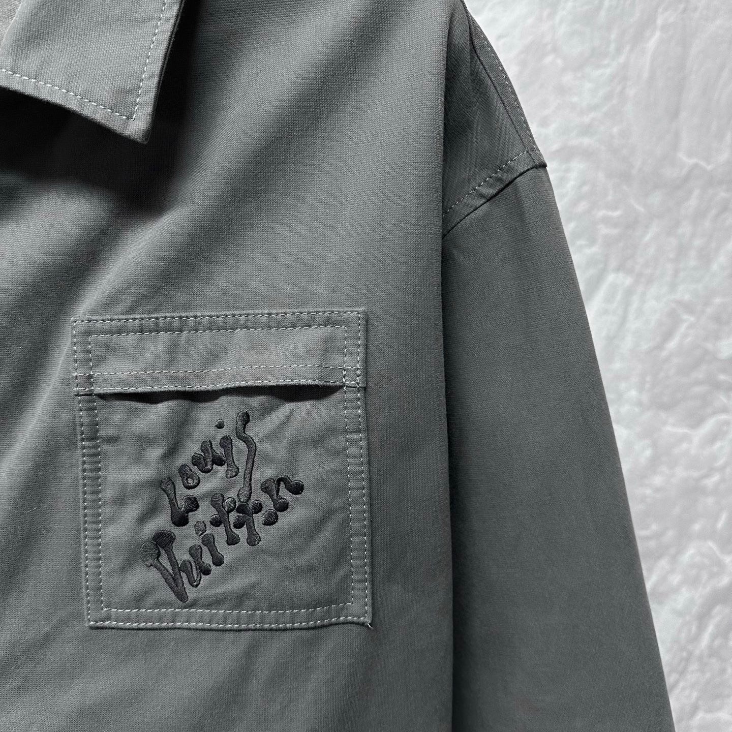 Louis Vuitton Dark Green Tool Embroidery Jacket — detail