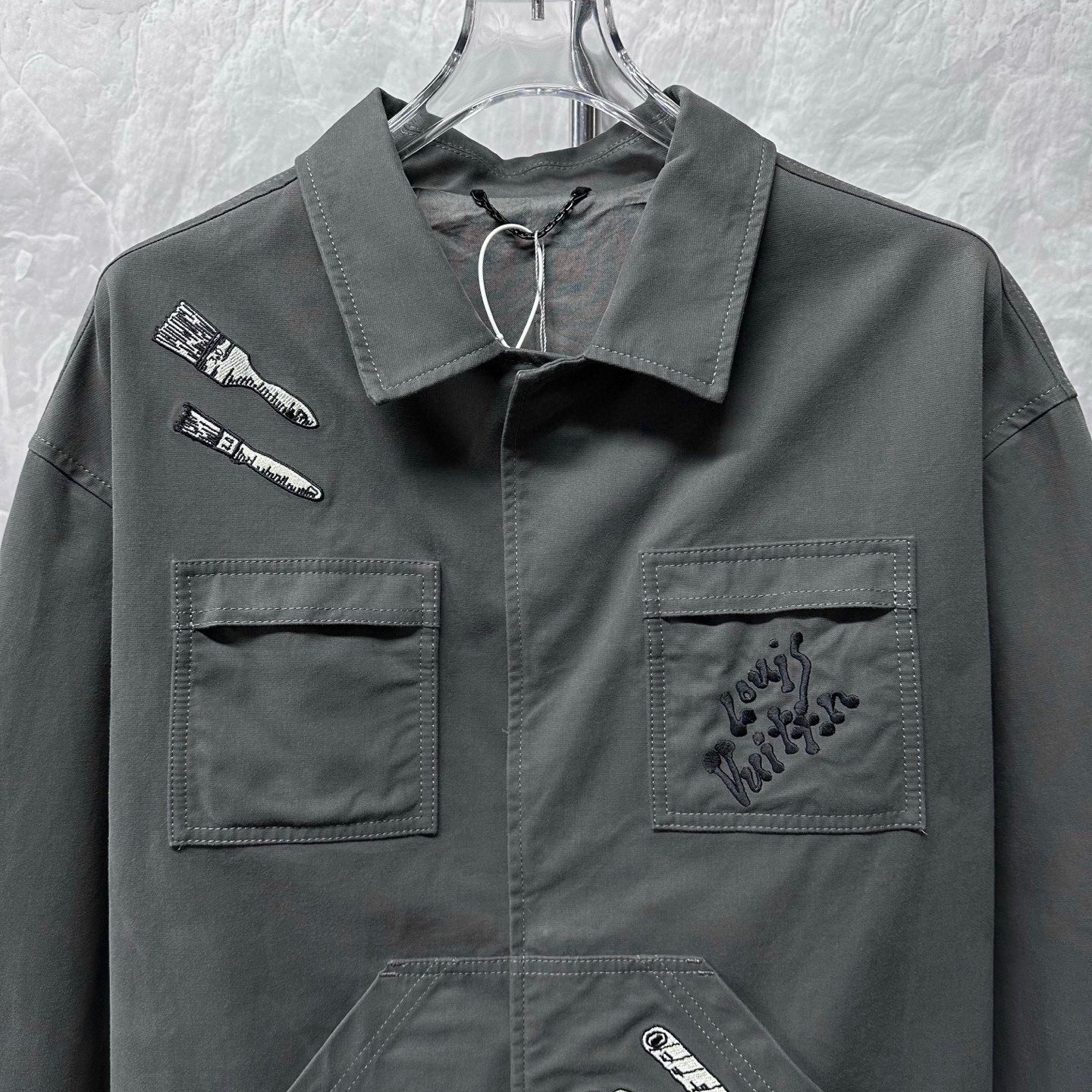 Louis Vuitton Dark Green Tool Embroidery Jacket — front