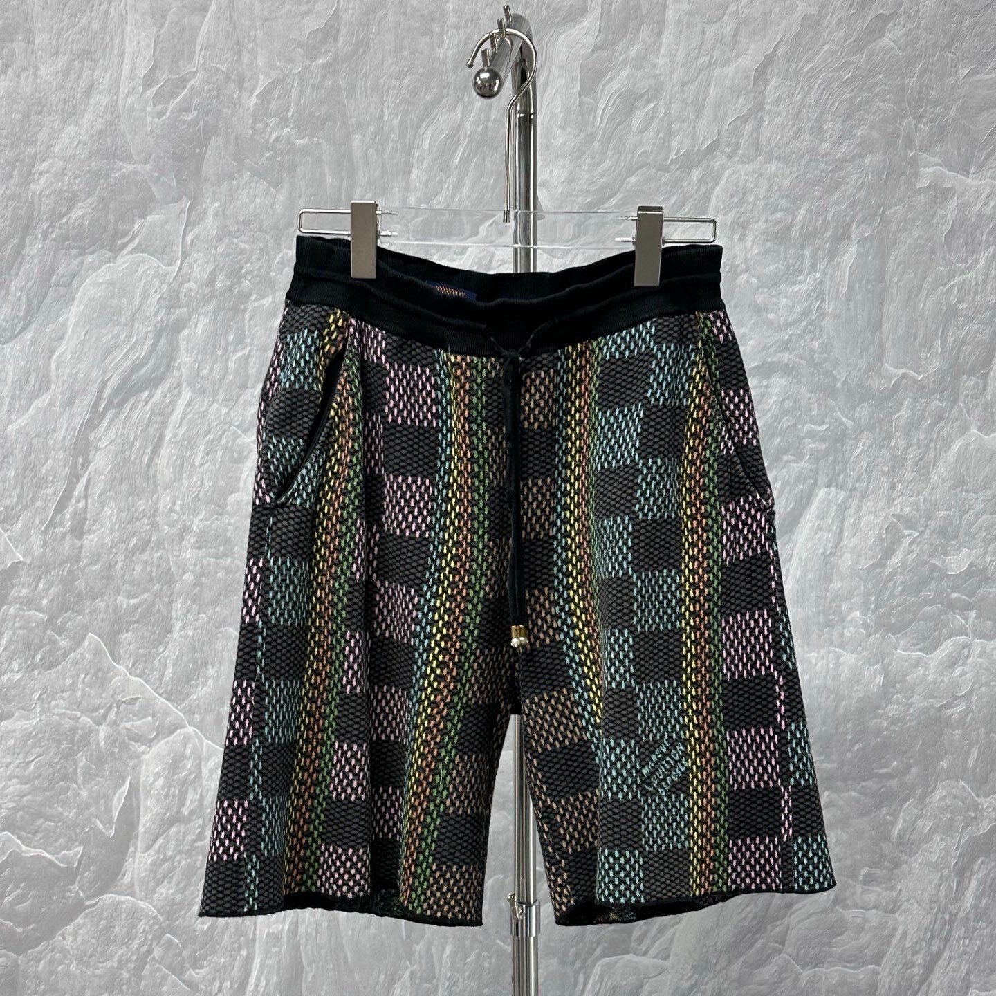 Louis Vuitton FW24 Colorblock Check Shorts M