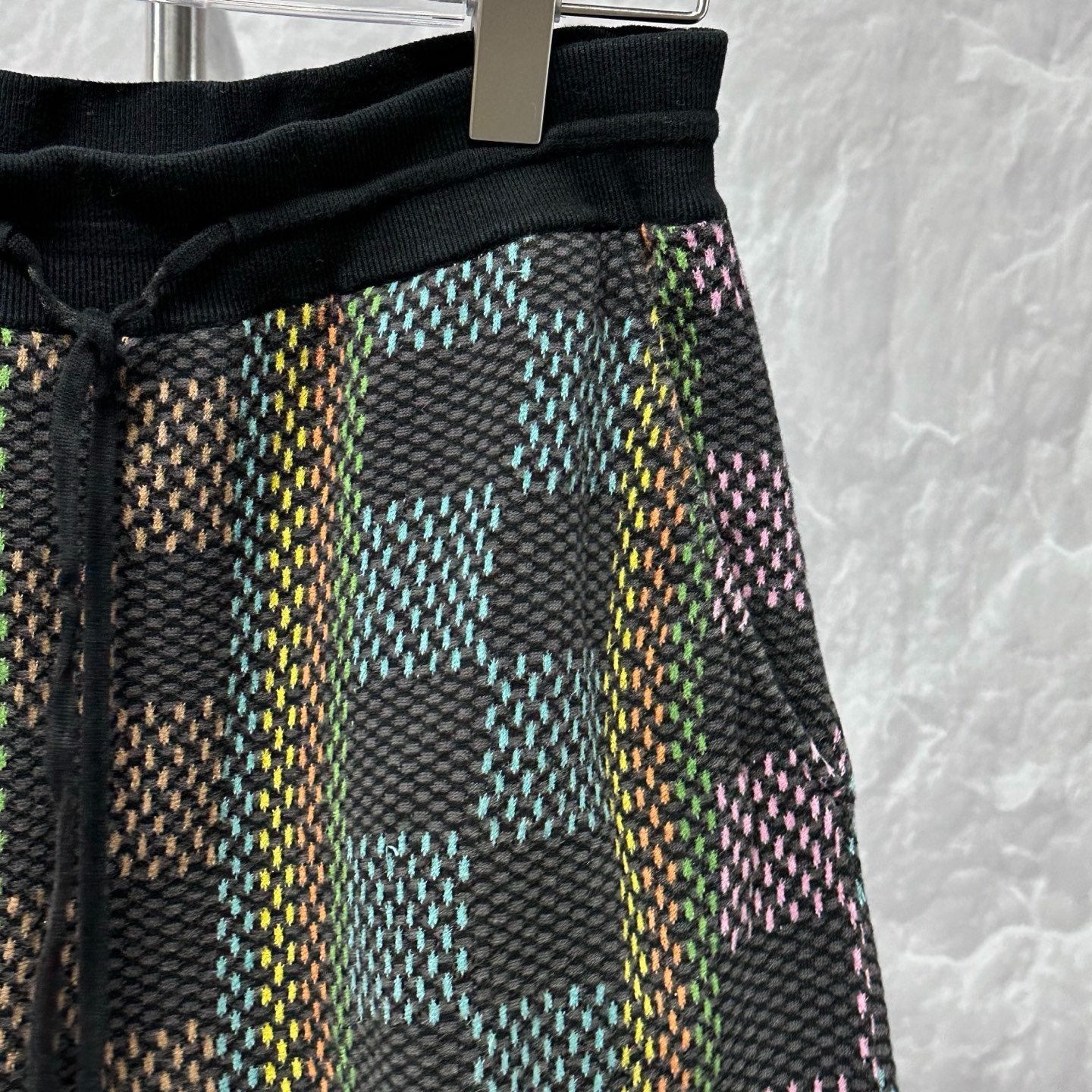 Louis Vuitton FW24 Colorblock Check Shorts M — back