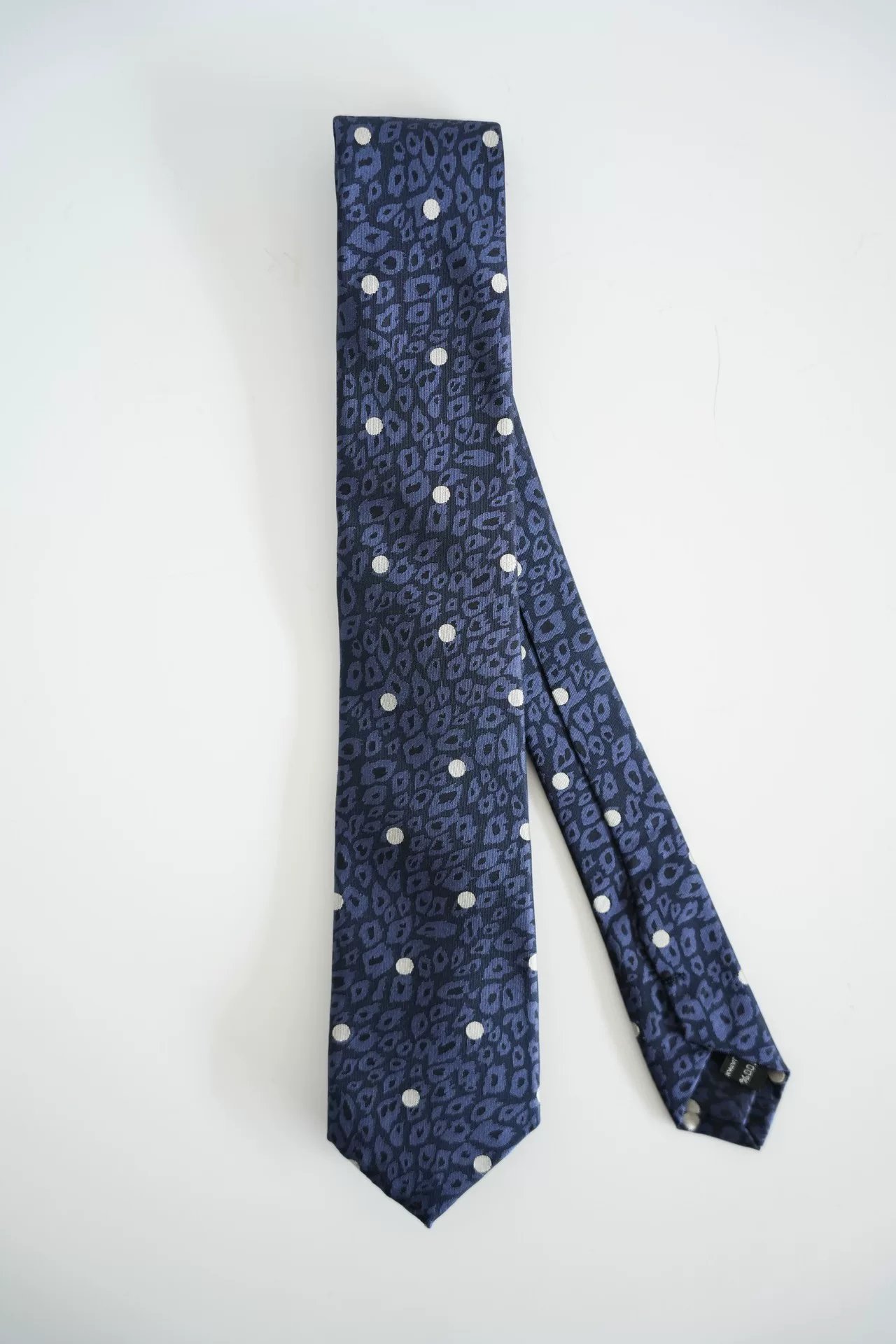 Yohji Yamamoto Leopard Polka Dot Silk Tie