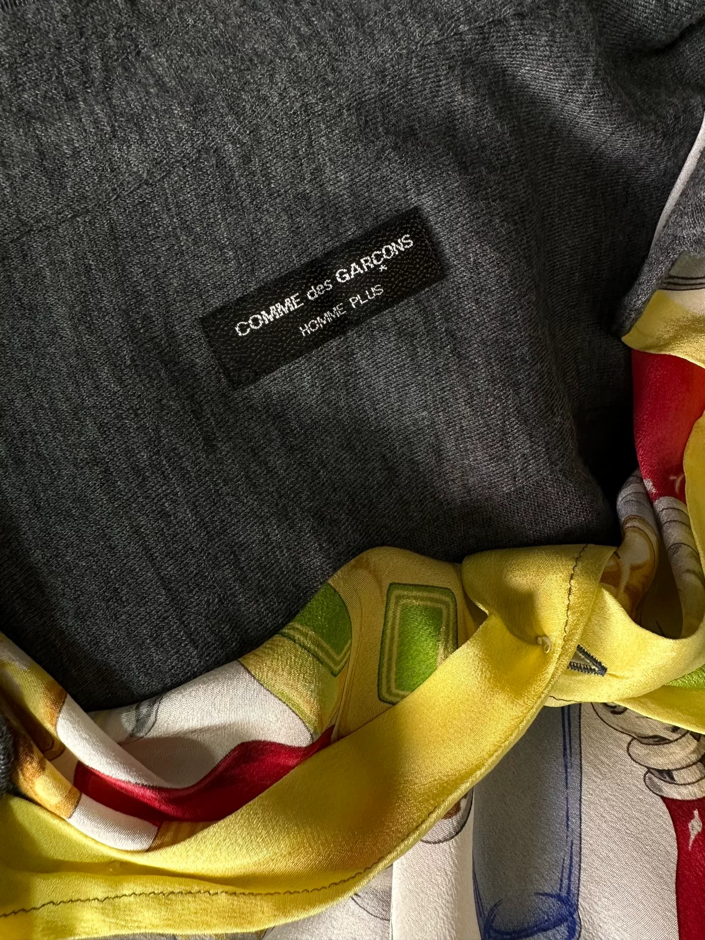 Comme des Garçons 1999 AW Hermès Silk Shirt — label