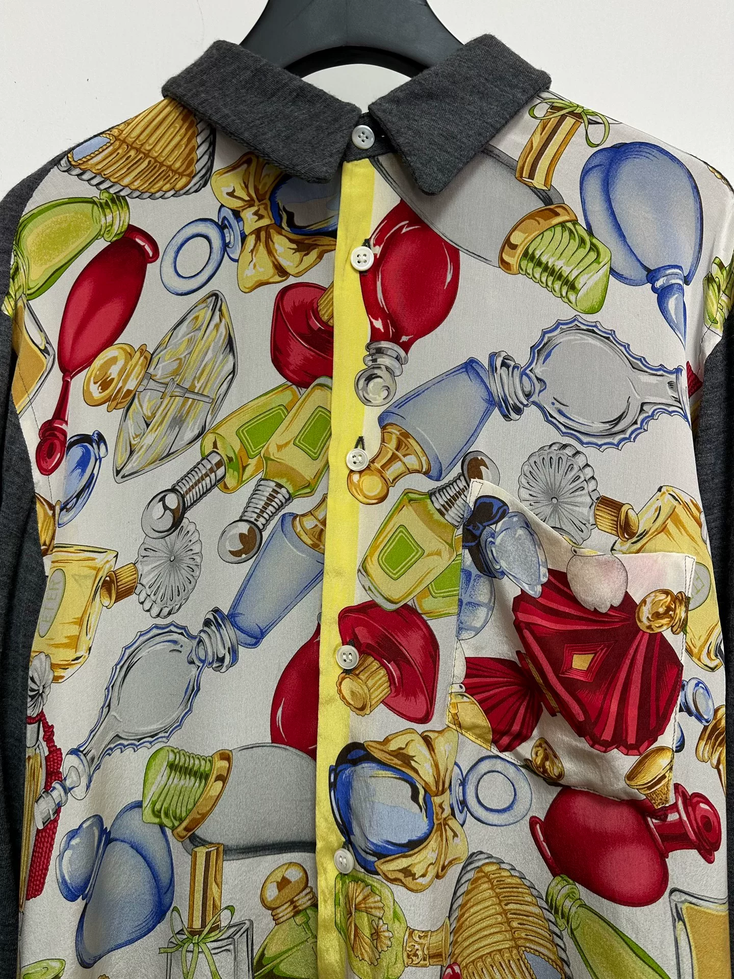 Comme des Garçons 1999 AW Hermès Silk Shirt — detail