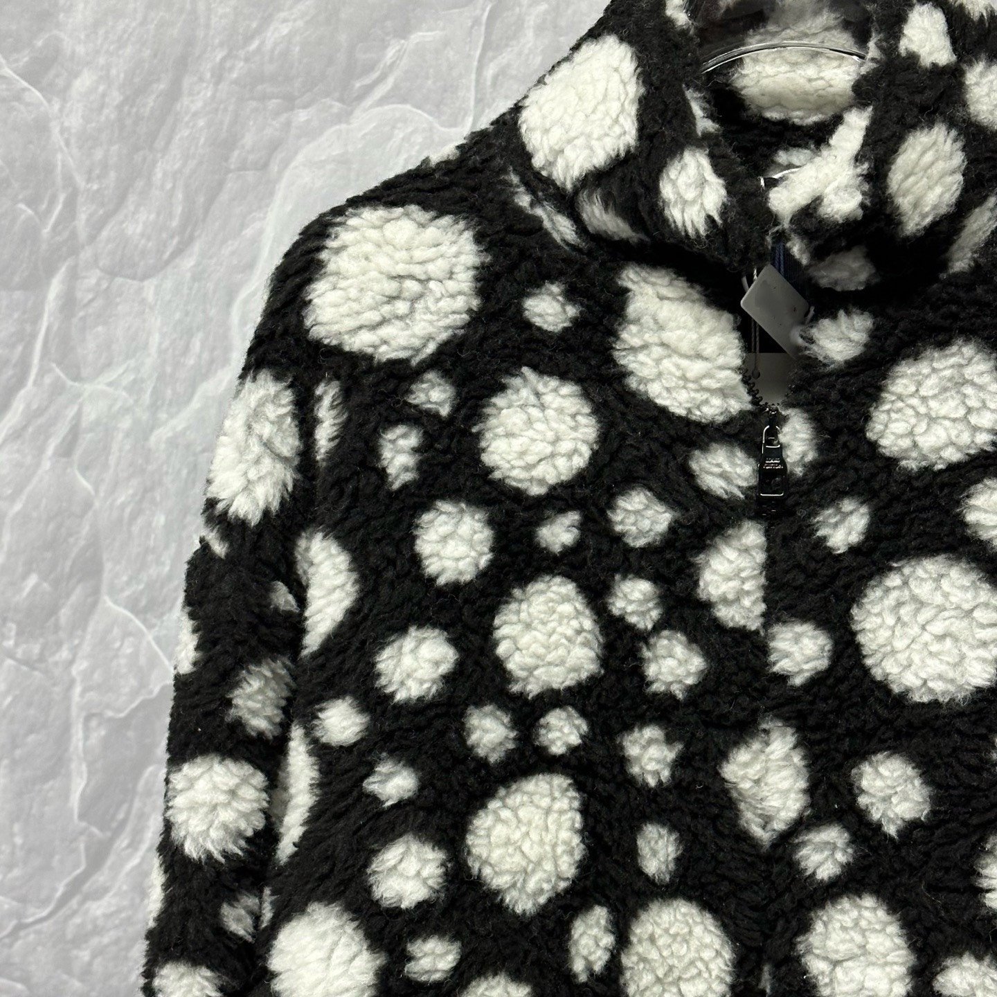 Louis Vuitton Yayoi Kusama Polka Dot Teddy Zip Jacket — detail