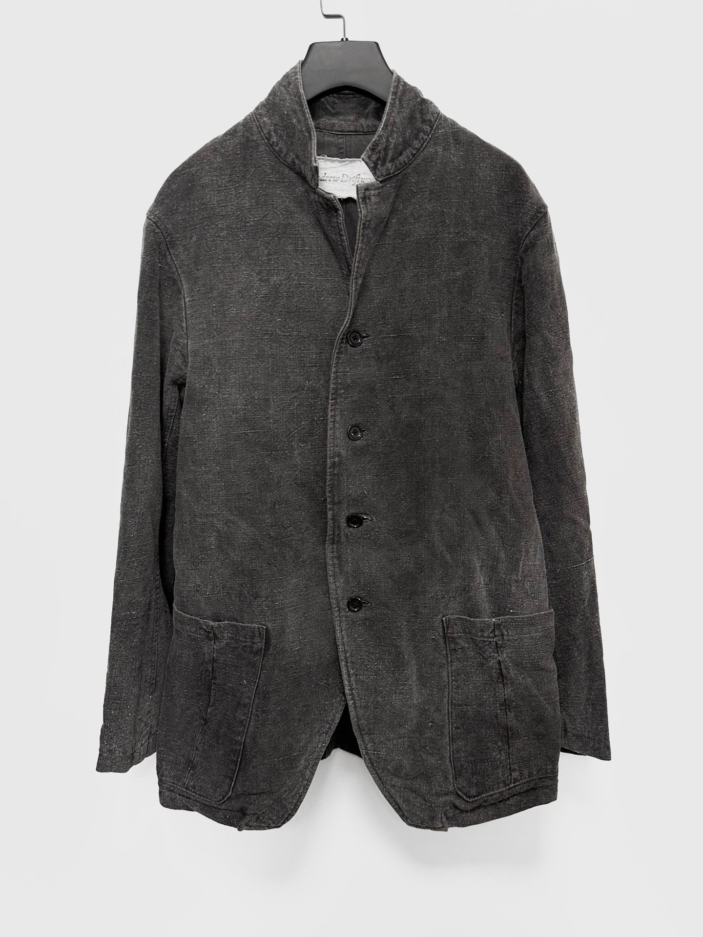 Andrew Driftwood Antique Linen Ink-Dyed Coat — front