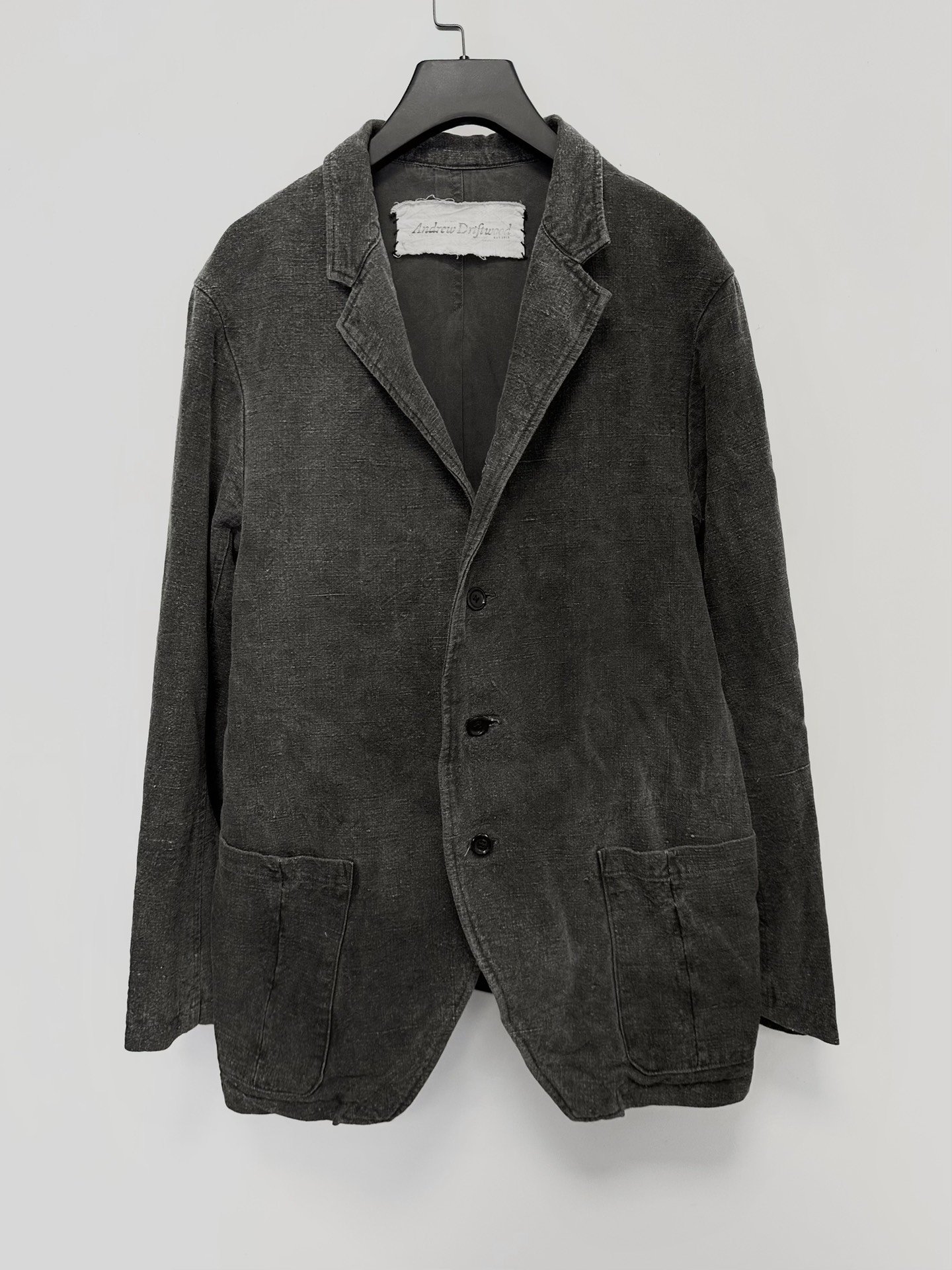 Andrew Driftwood Antique Linen Ink-Dyed Coat